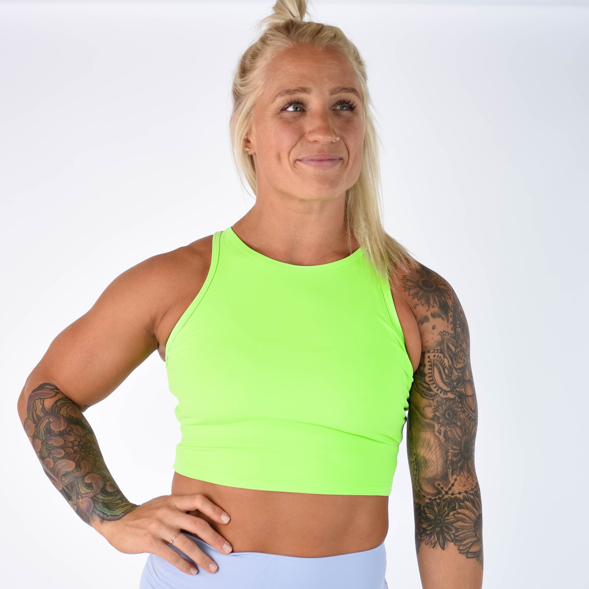 FLEO - Tempo Crop Tank - Fitted - Tank - neon-green-1_2d834241-990c-414c-b42f-7c6b5532fc6a