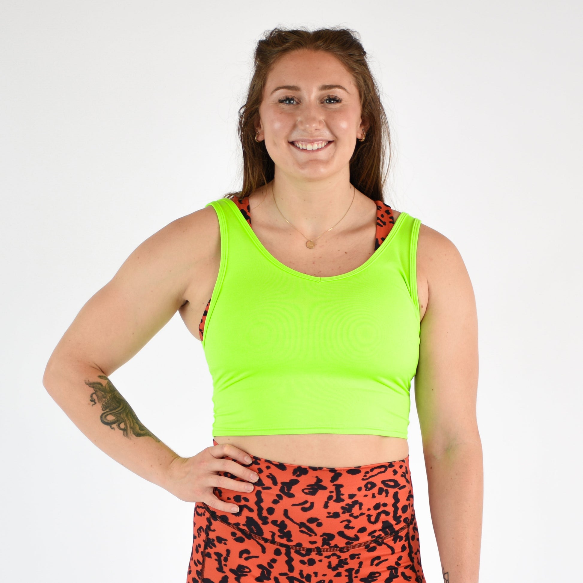 FLEO - Wrap Crop Tank - Fitted - Tank - neon-green-2_dac49189-6dfe-4557-9431-8efbc84ace93