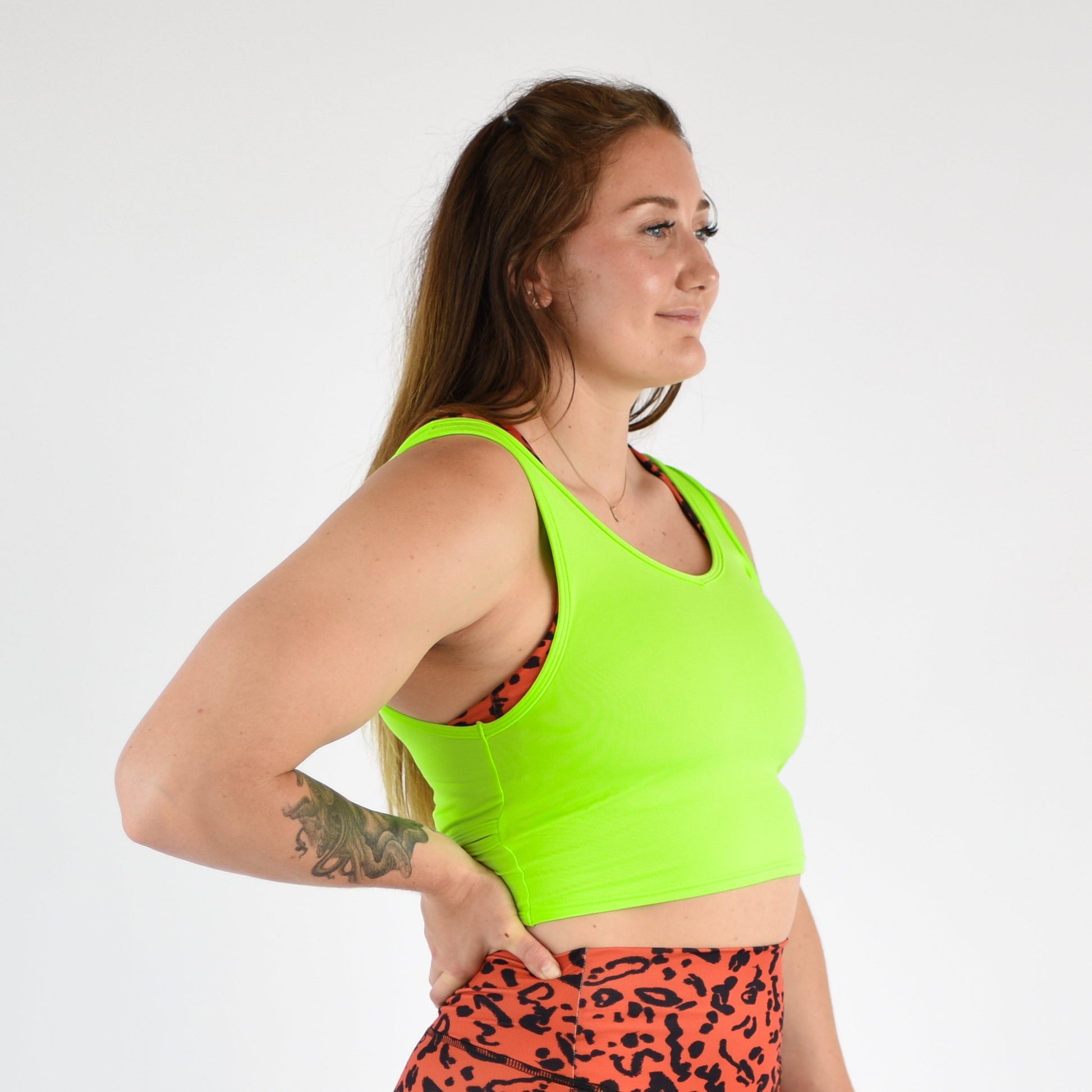 FLEO - Wrap Crop Tank - Fitted - Tank - neon-green-3_1e71b279-0cd7-4077-aa9e-7415b25f434f