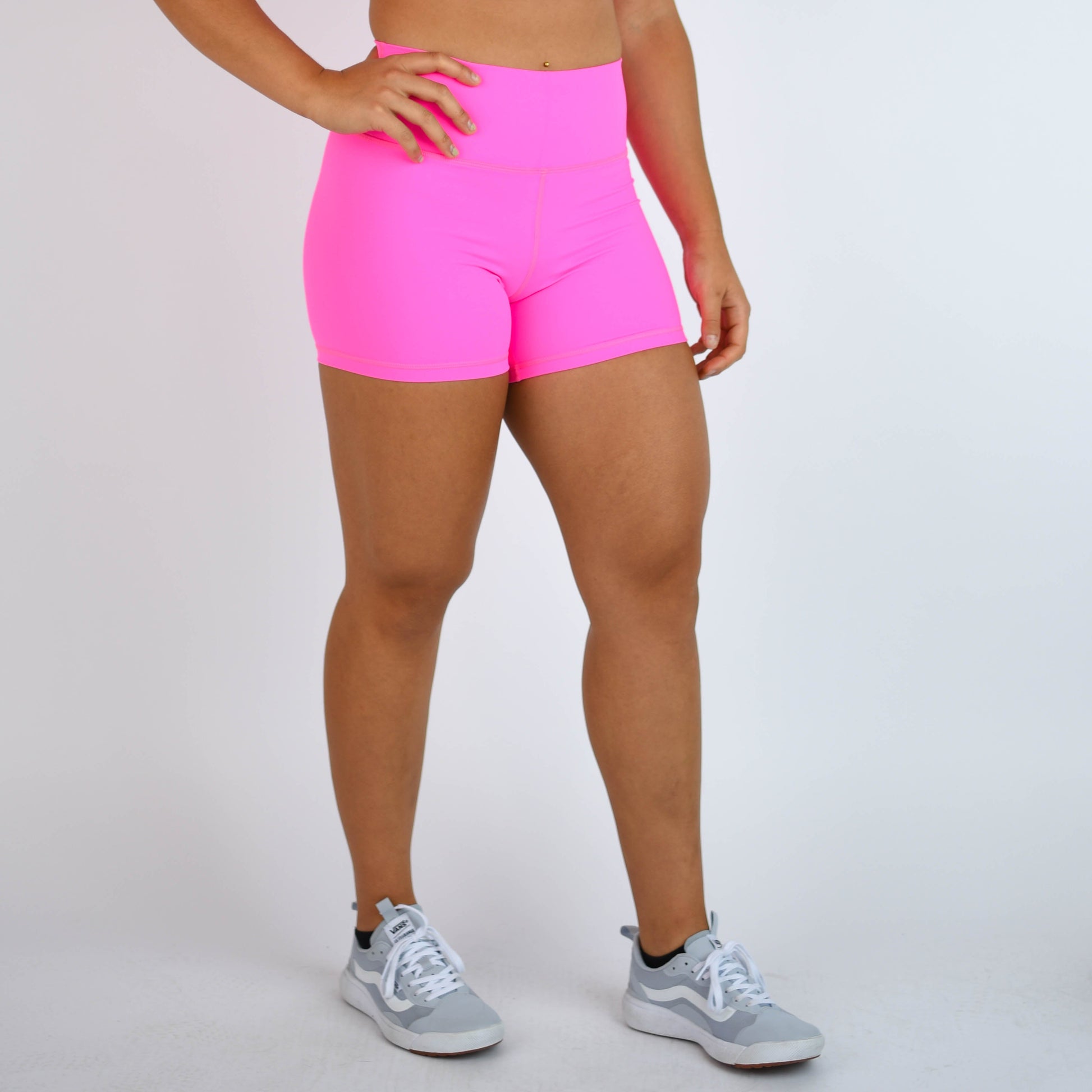 FLEO - True High Short 4" - Higher Rise - Shorts - neon-pink-2_aa34c625-594e-486b-a01c-bb03c6fc9e2b