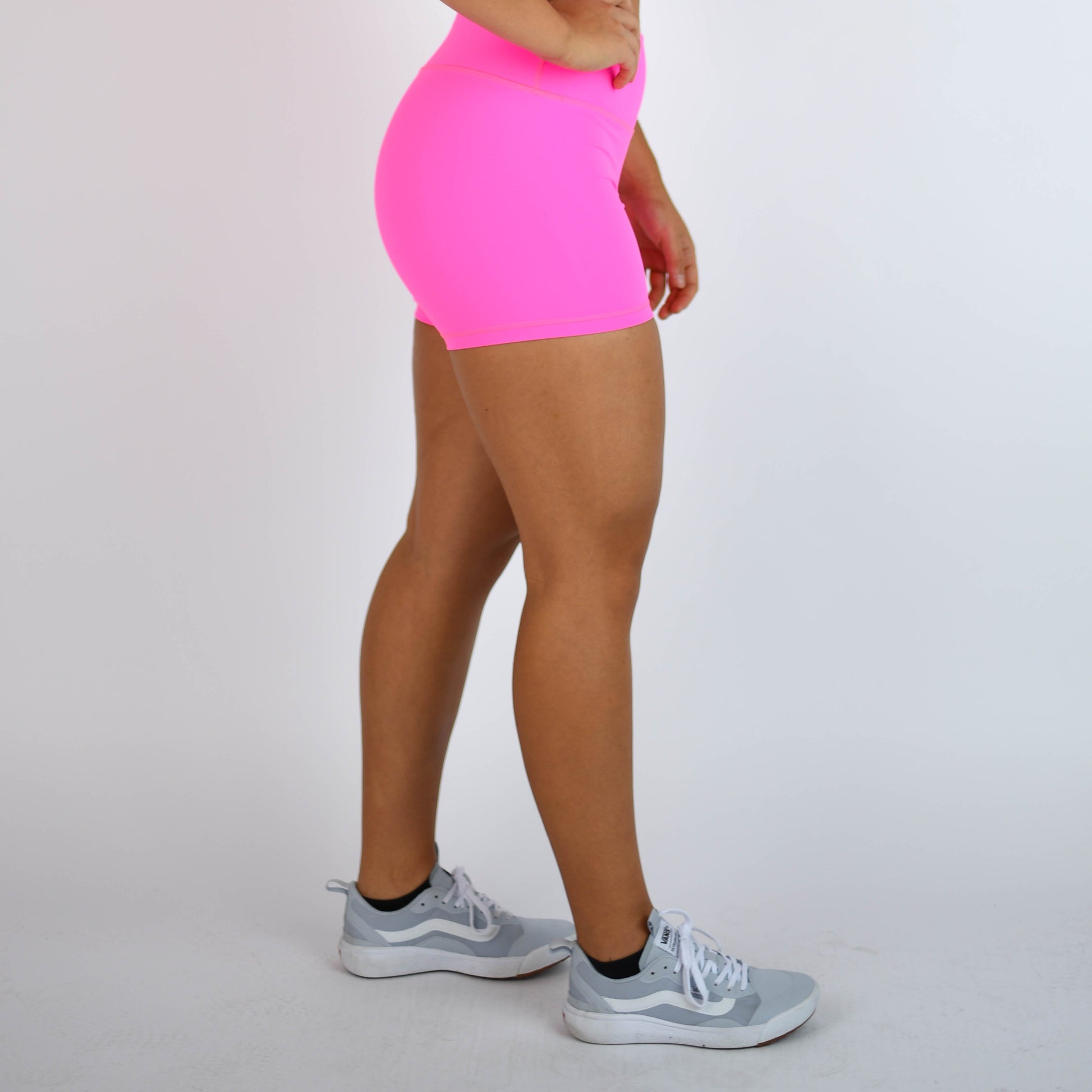 FLEO - True High Short 4" - Higher Rise - Shorts - neon-pink-3_87200e50-070f-490a-a44e-97b68ead9166