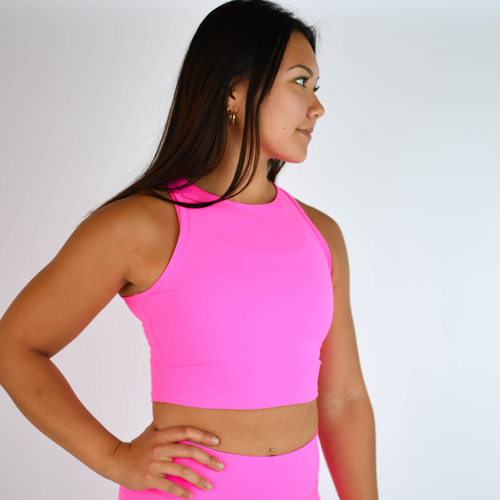 FLEO - Tempo Crop Tank - Fitted - Tank - neon-pink-4_8f0fba11-269c-493e-bafc-0a6d0ee162ed