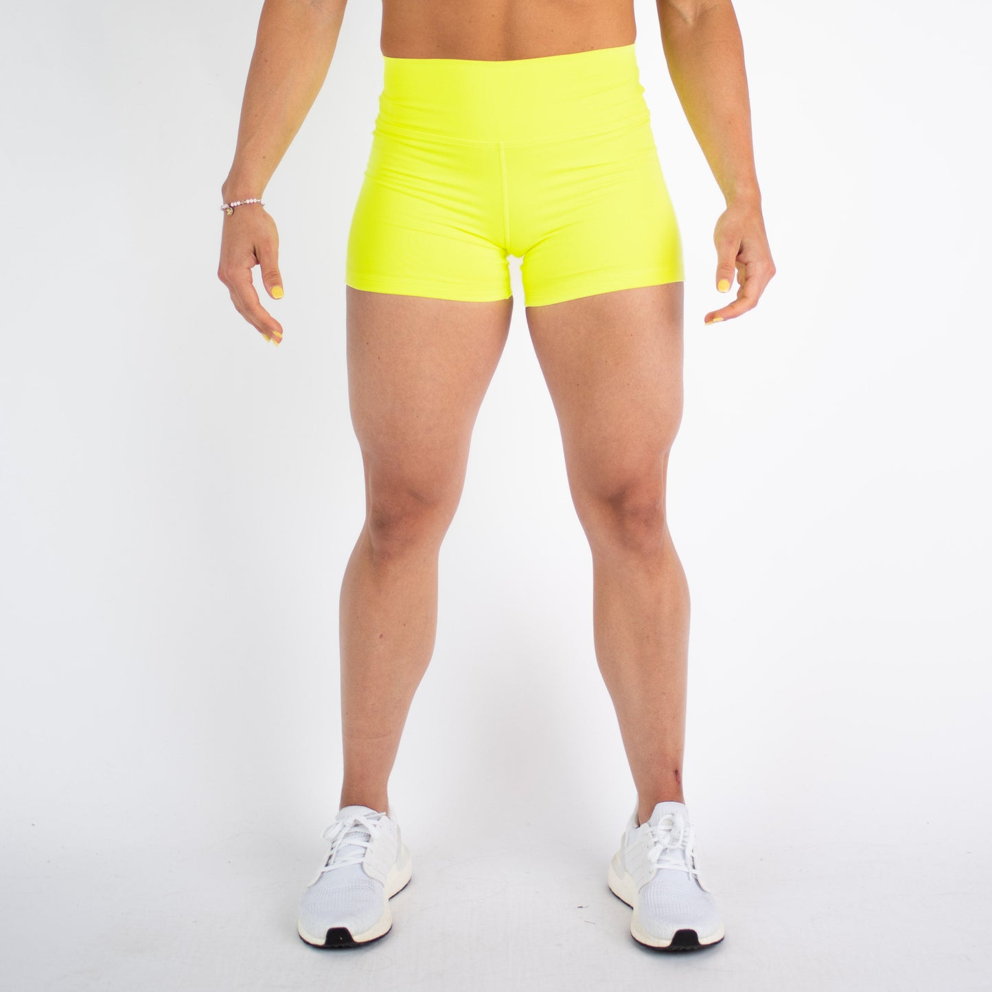 FLEO - Power Mid High Short 3.75" - Mid High Rise - Shorts - neon-yellow-1_1bc3cdae-4eda-4a69-93ba-a05722f5de96