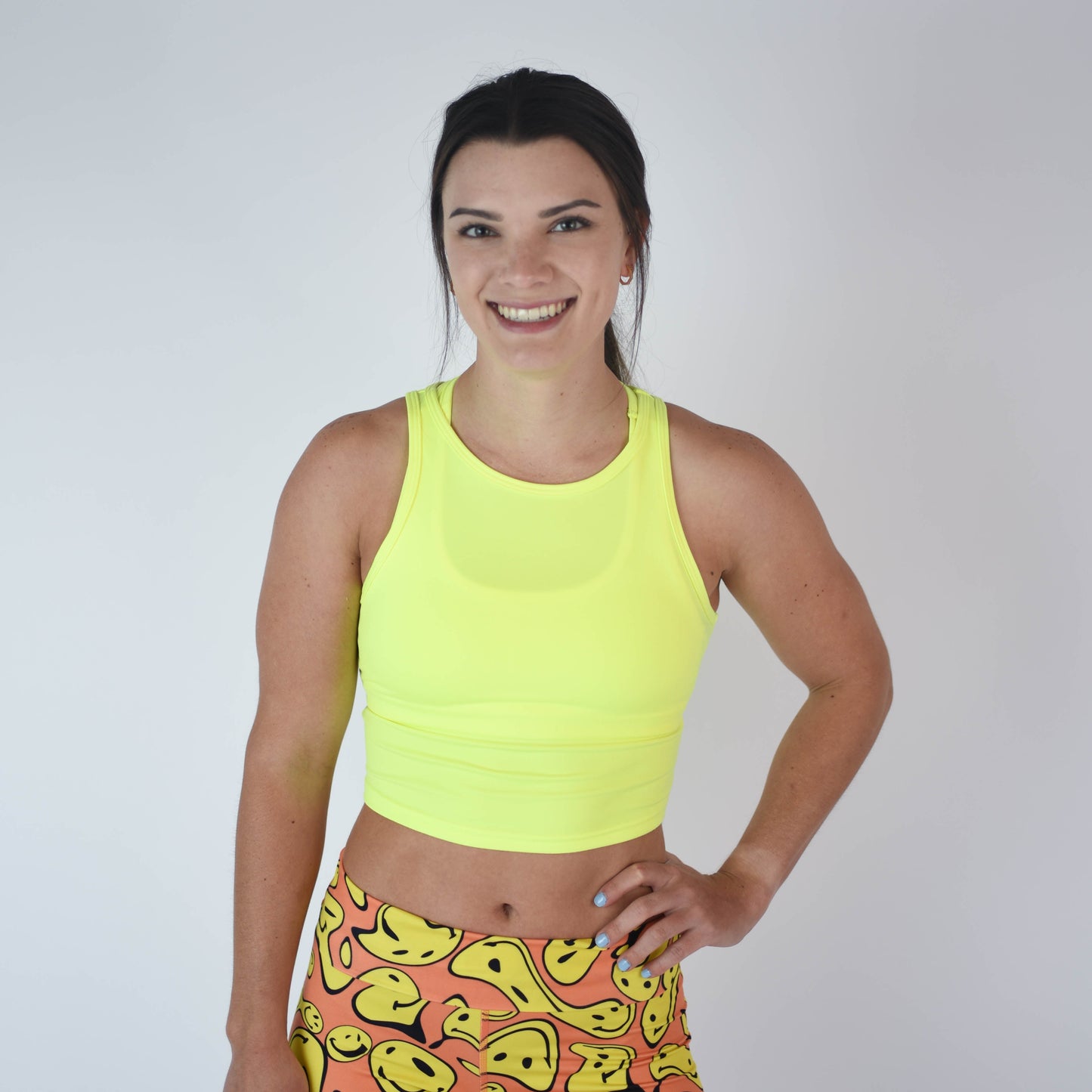 FLEO - Tempo Crop Tank - Fitted - Tank - neon-yellow-3_f2a7f42f-f1b7-443a-a761-9e08ee0e5257