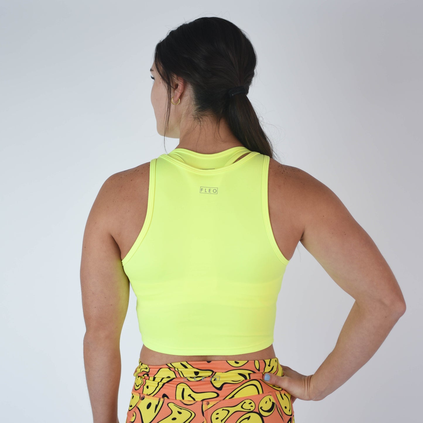 FLEO - Tempo Crop Tank - Fitted - Tank - neon-yellow-4_1daf16b3-f614-4771-9d70-13cf42789bf4