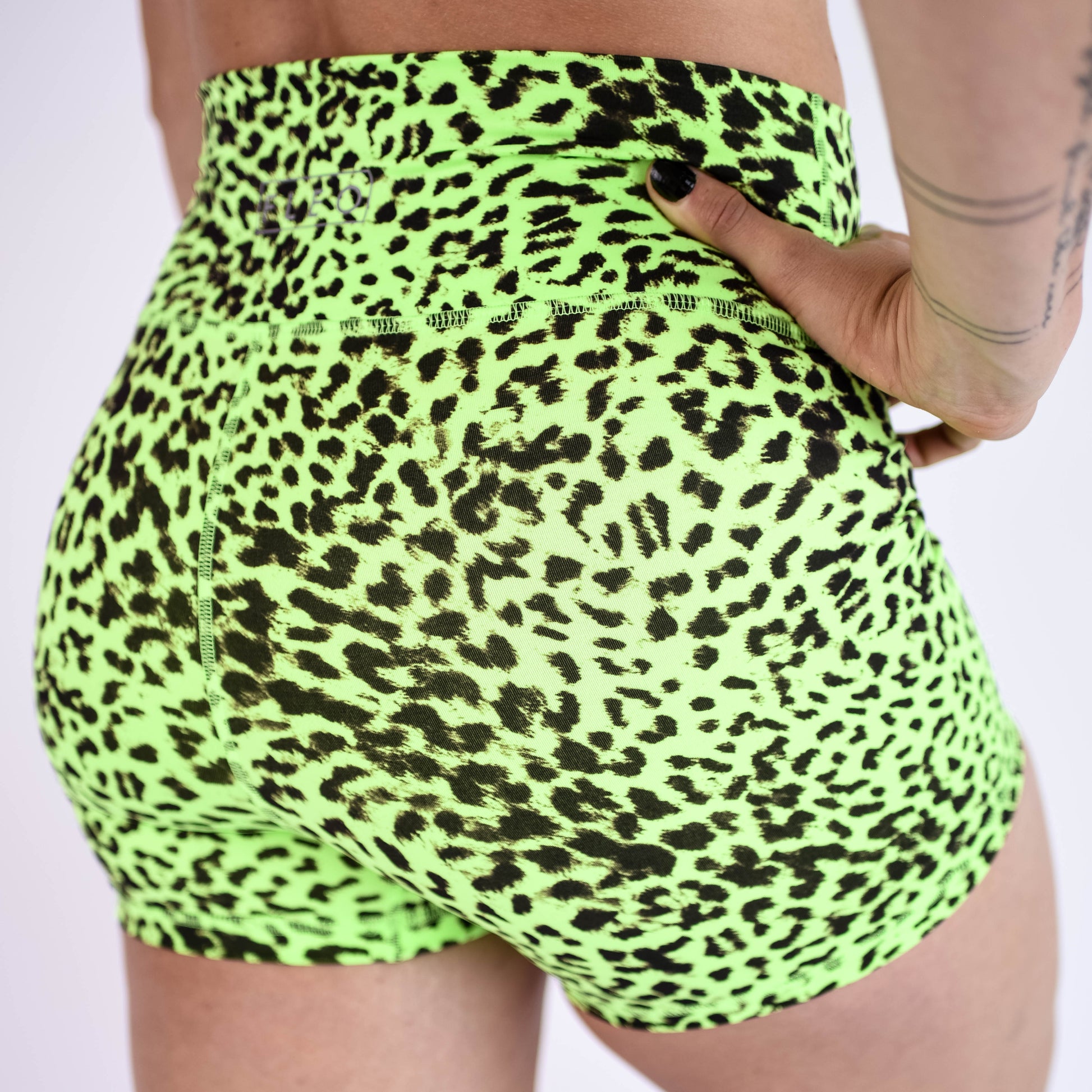 FLEO - True High Short 4" - Higher Rise - Shorts - neonGreen-5