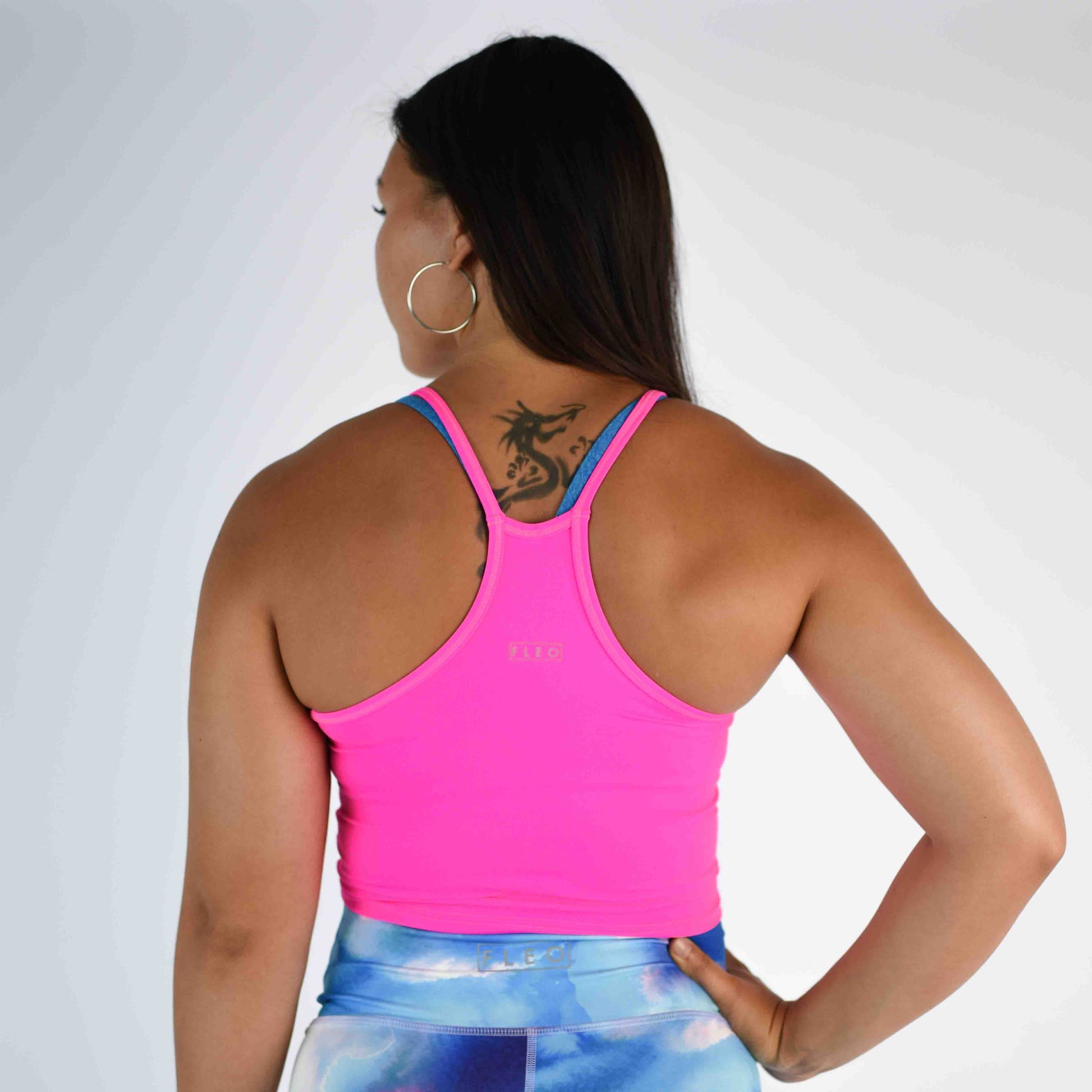 FLEO - Switch Up Crop Tank - Fitted - Tank - neonpink-4_f4d7d66b-3bc4-49ff-8730-f6e151906542
