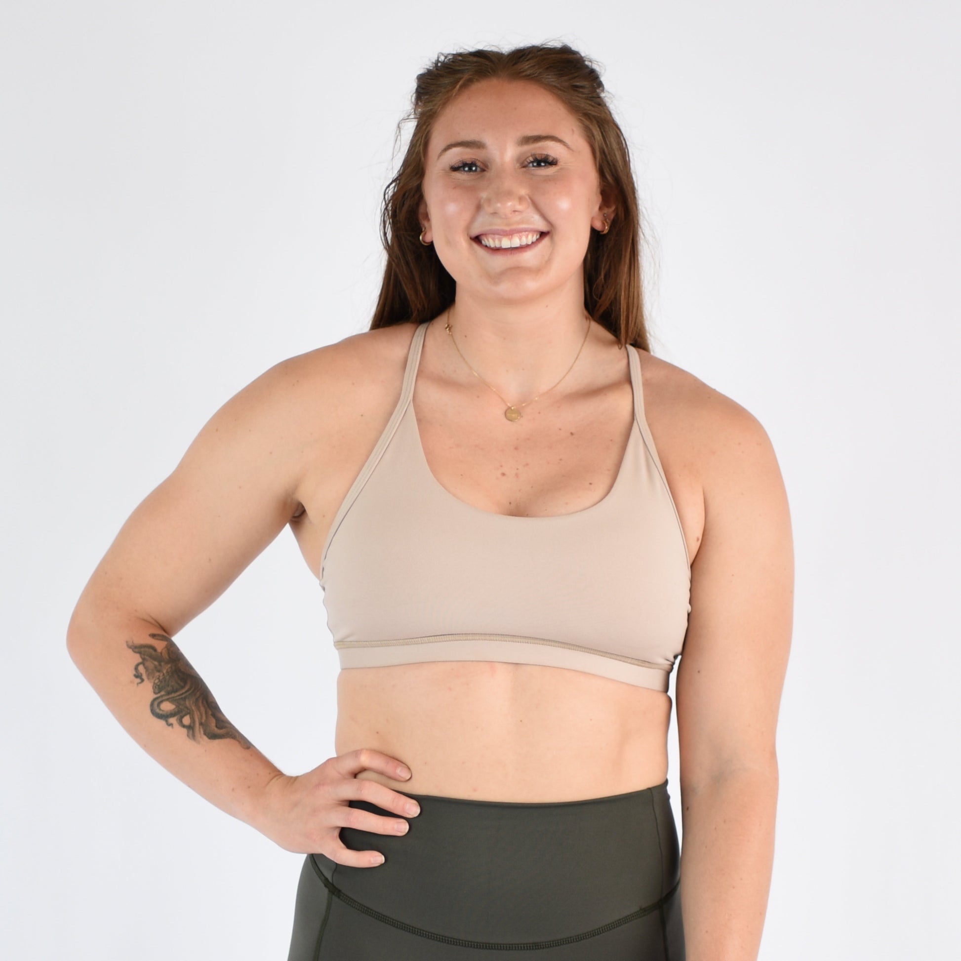 FLEO - Cami Sports Bra - Light Support - Sale - nude-cami-1