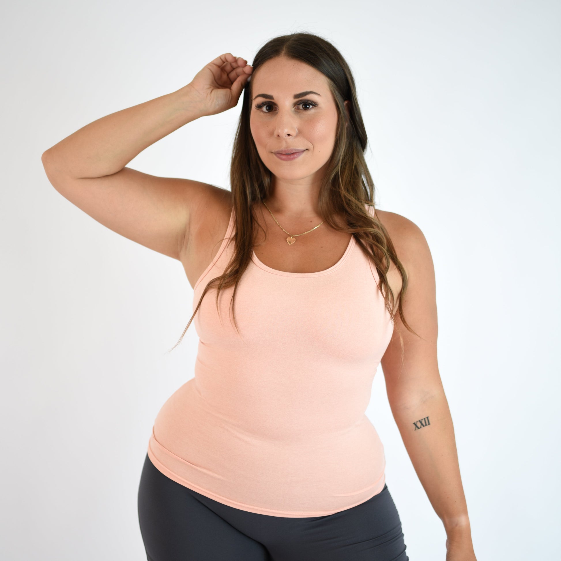 FLEO - Breeze Full Tank - Fitted - Tank - peach-1