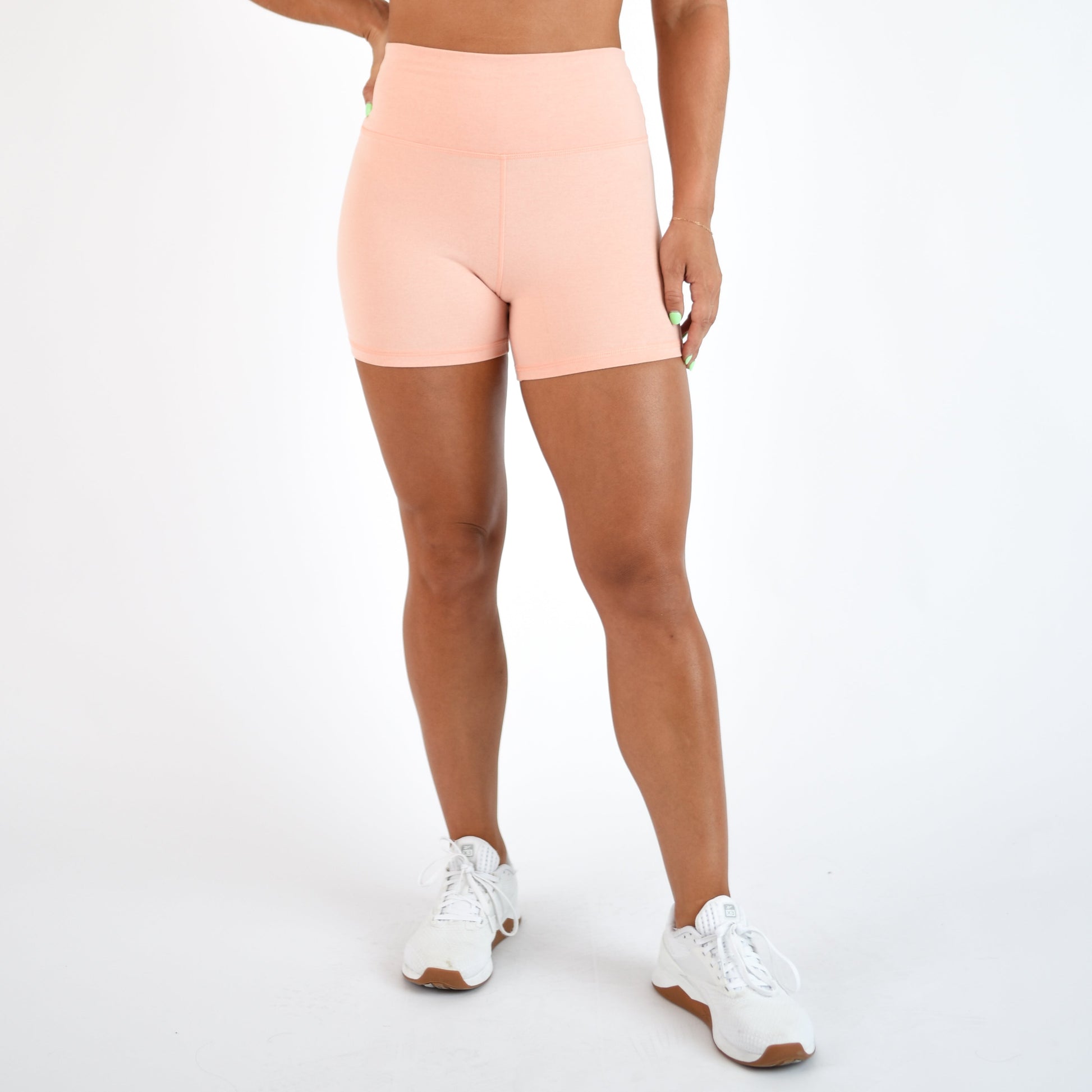 FLEO - True High Short 4" - Higher Rise - Shorts - peach-1_ccc393cf-65d2-4e8f-b6ef-8dfe9baf1bdb
