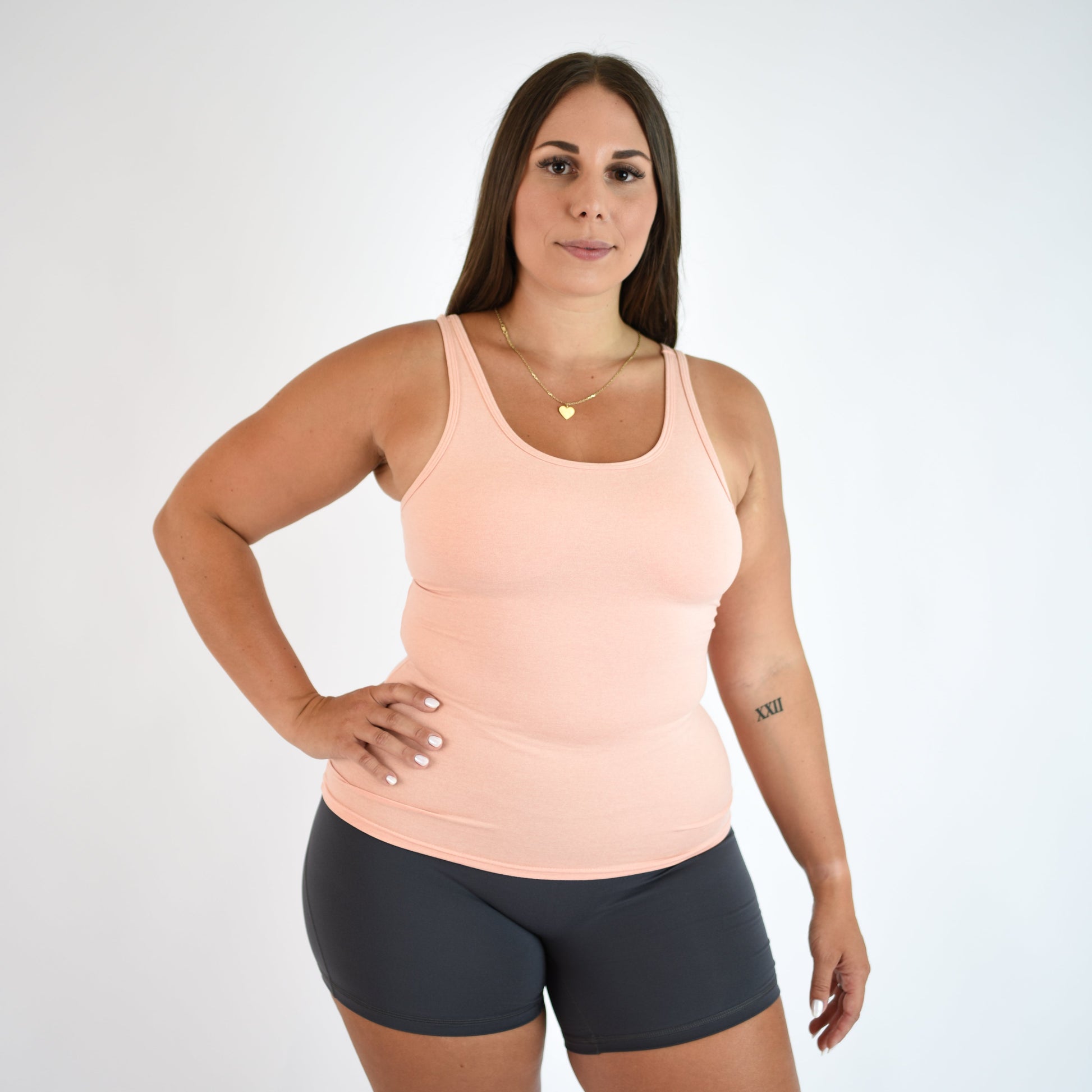 FLEO - Breeze Full Tank - Fitted - Tank - peach-2