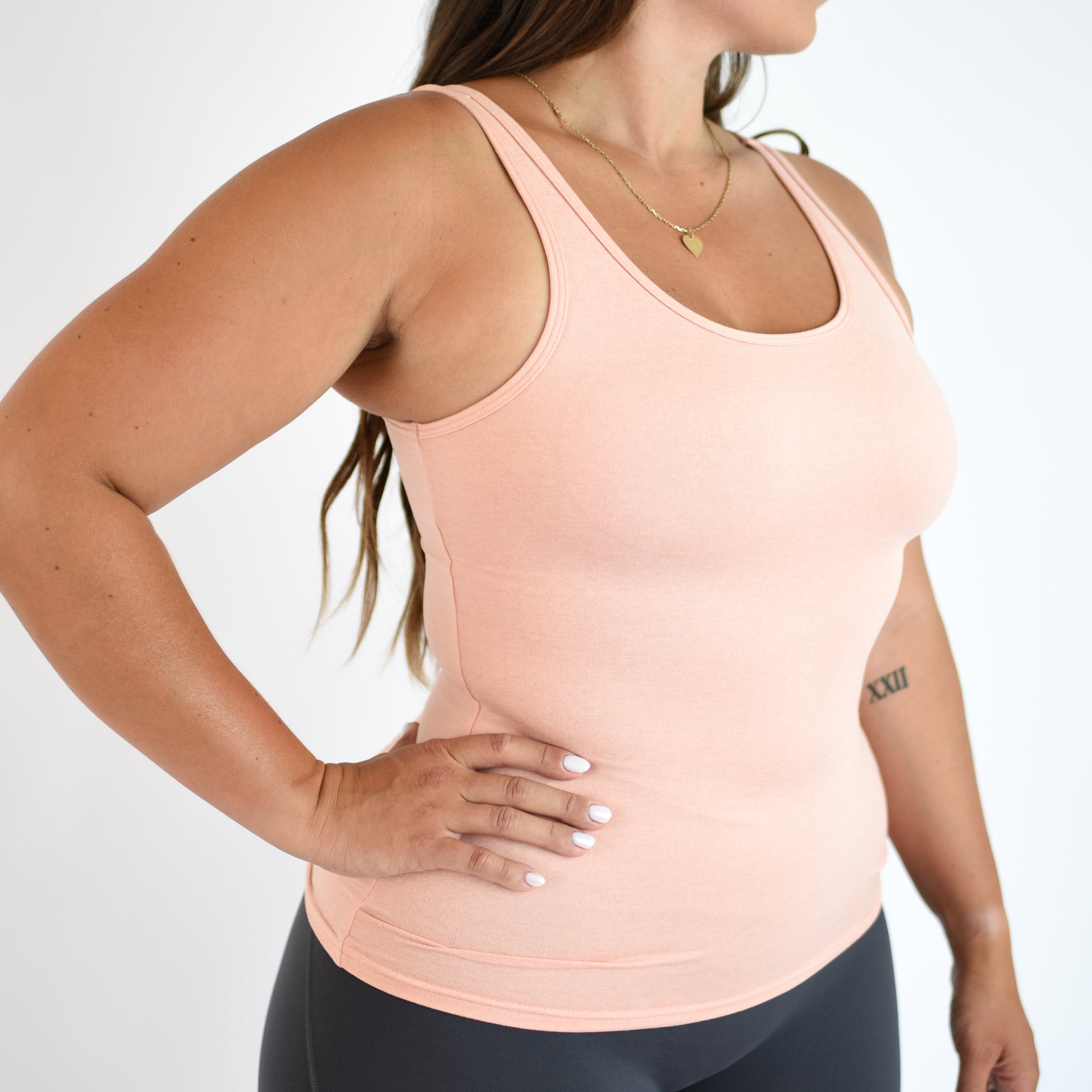 FLEO - Breeze Full Tank - Fitted - Tank - peach-3