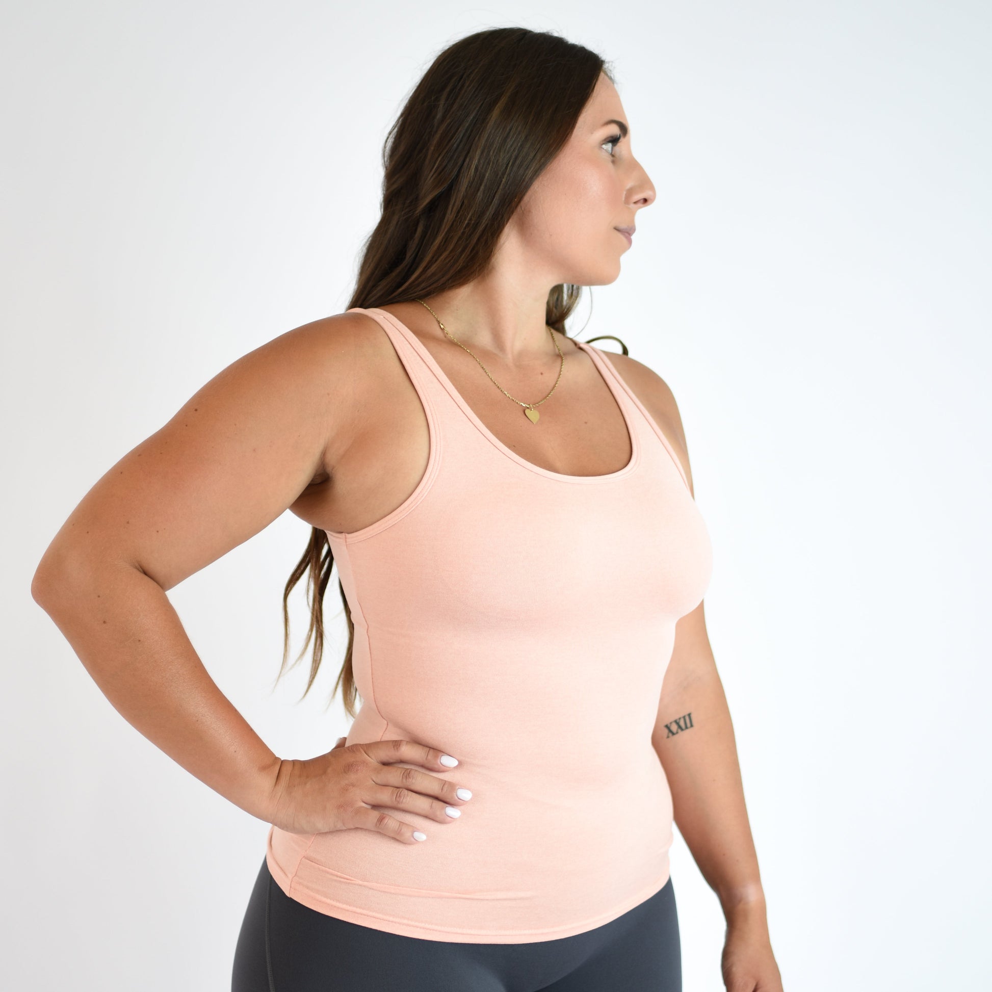 FLEO - Breeze Full Tank - Fitted - Tank - peach-4