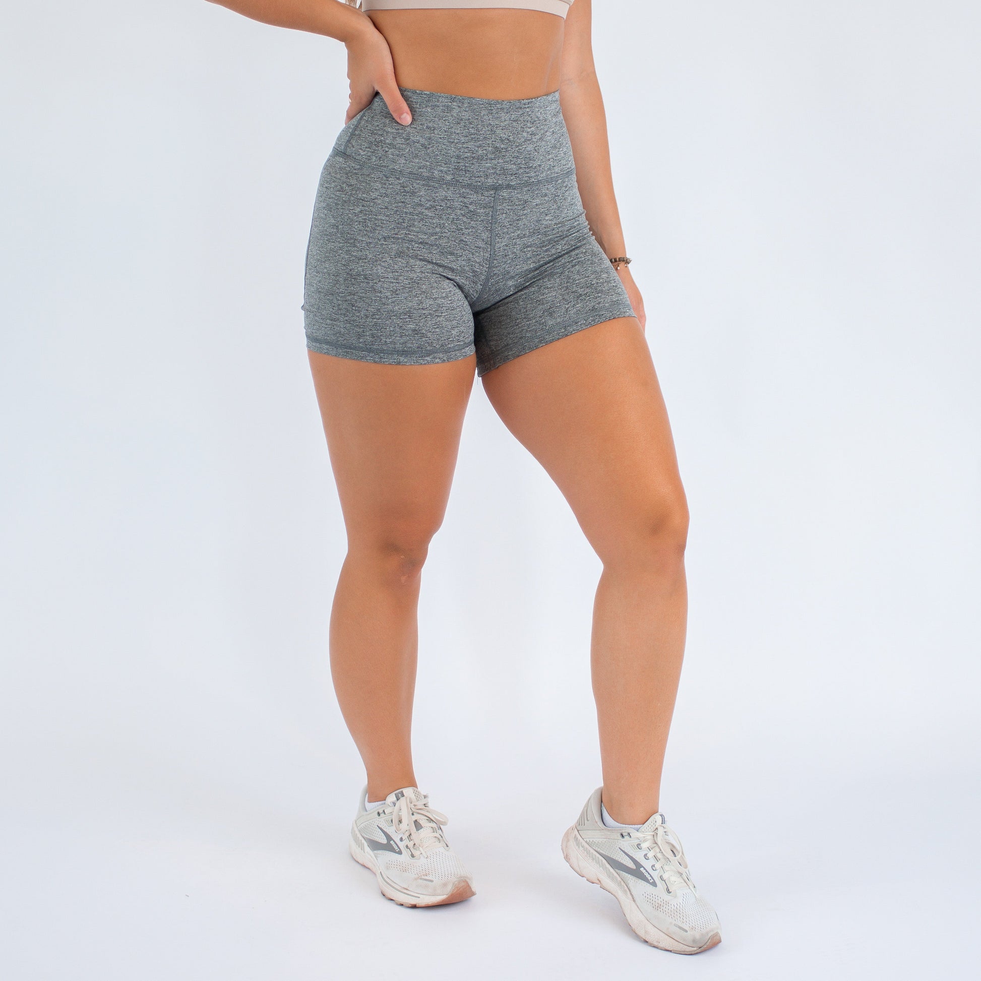 FLEO - True High Contour Short 4" - Higher Rise - Shorts - peat_whitethc-2