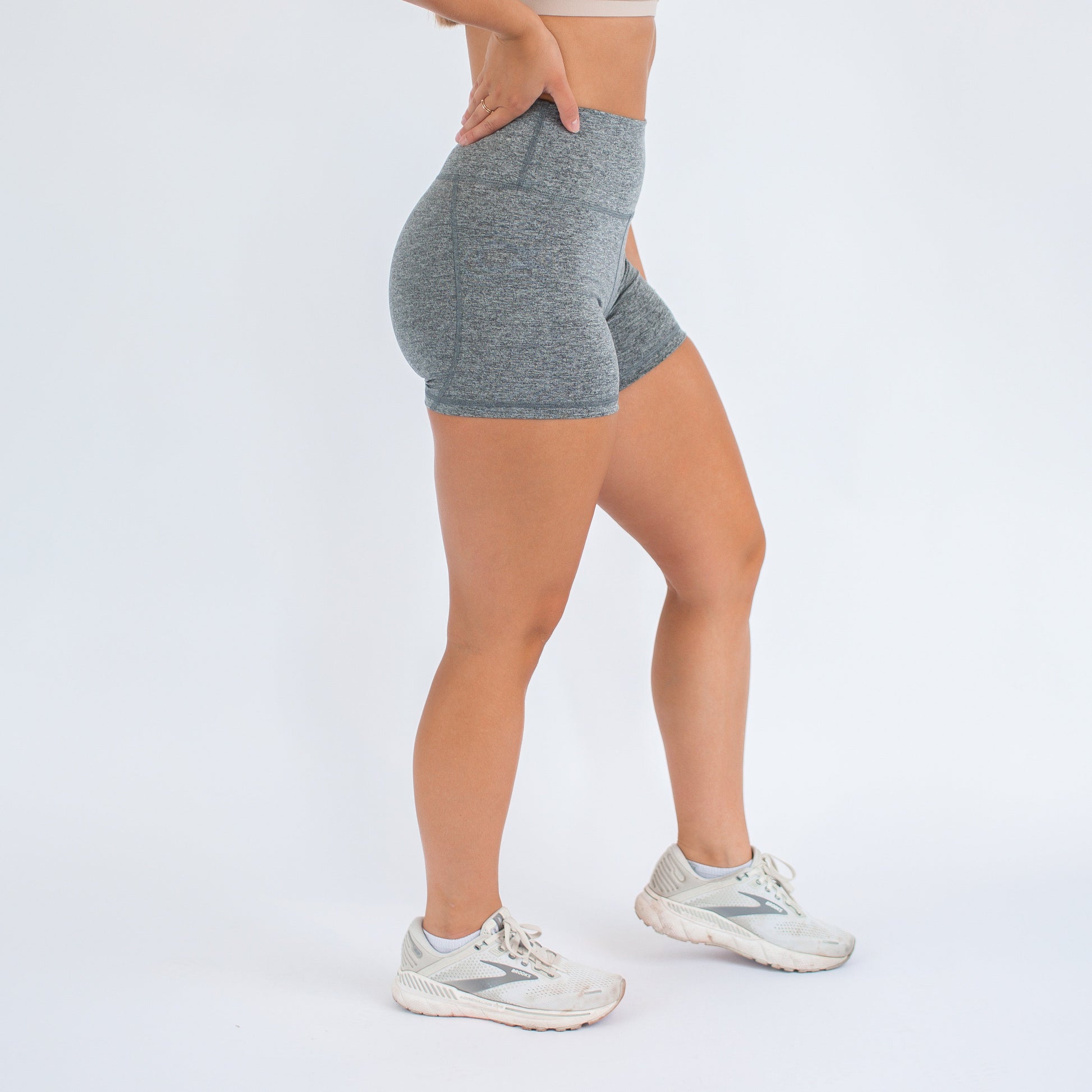 FLEO - True High Contour Short 4" - Higher Rise - Shorts - peat_whitethc-3