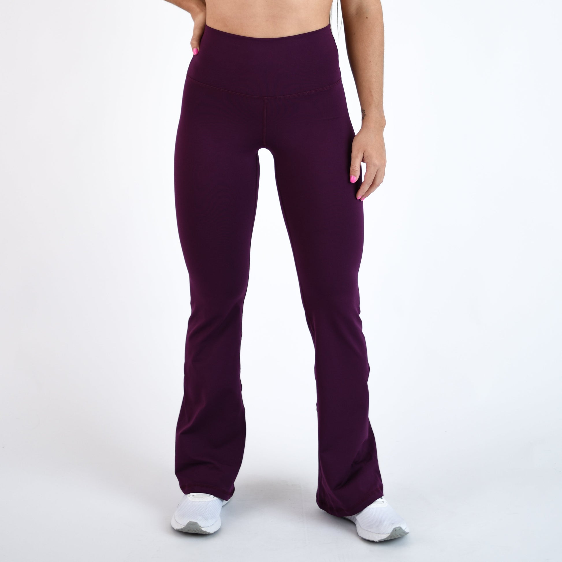 FLEO - Flare Legging - Higher Rise - Leggings - plum-flare-1