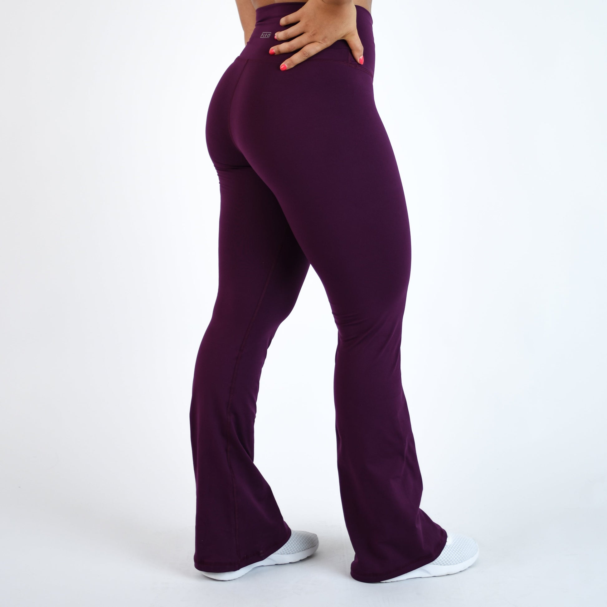 FLEO - Flare Legging - Higher Rise - Leggings - plum-flare-10