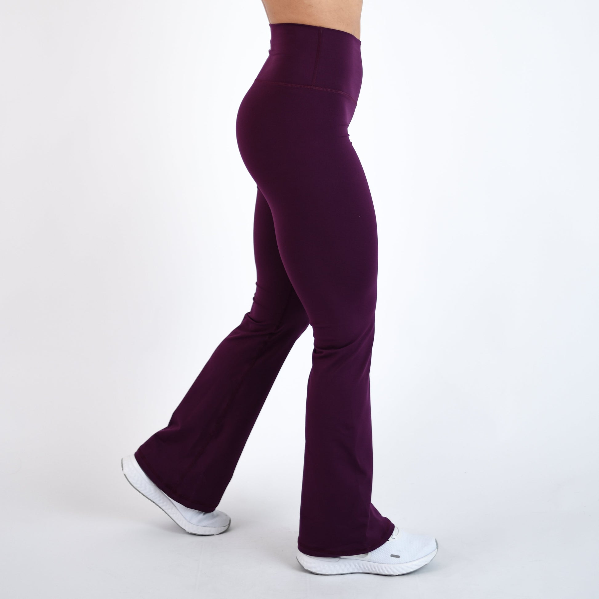 FLEO - Flare Legging - Higher Rise - Leggings - plum-flare-3