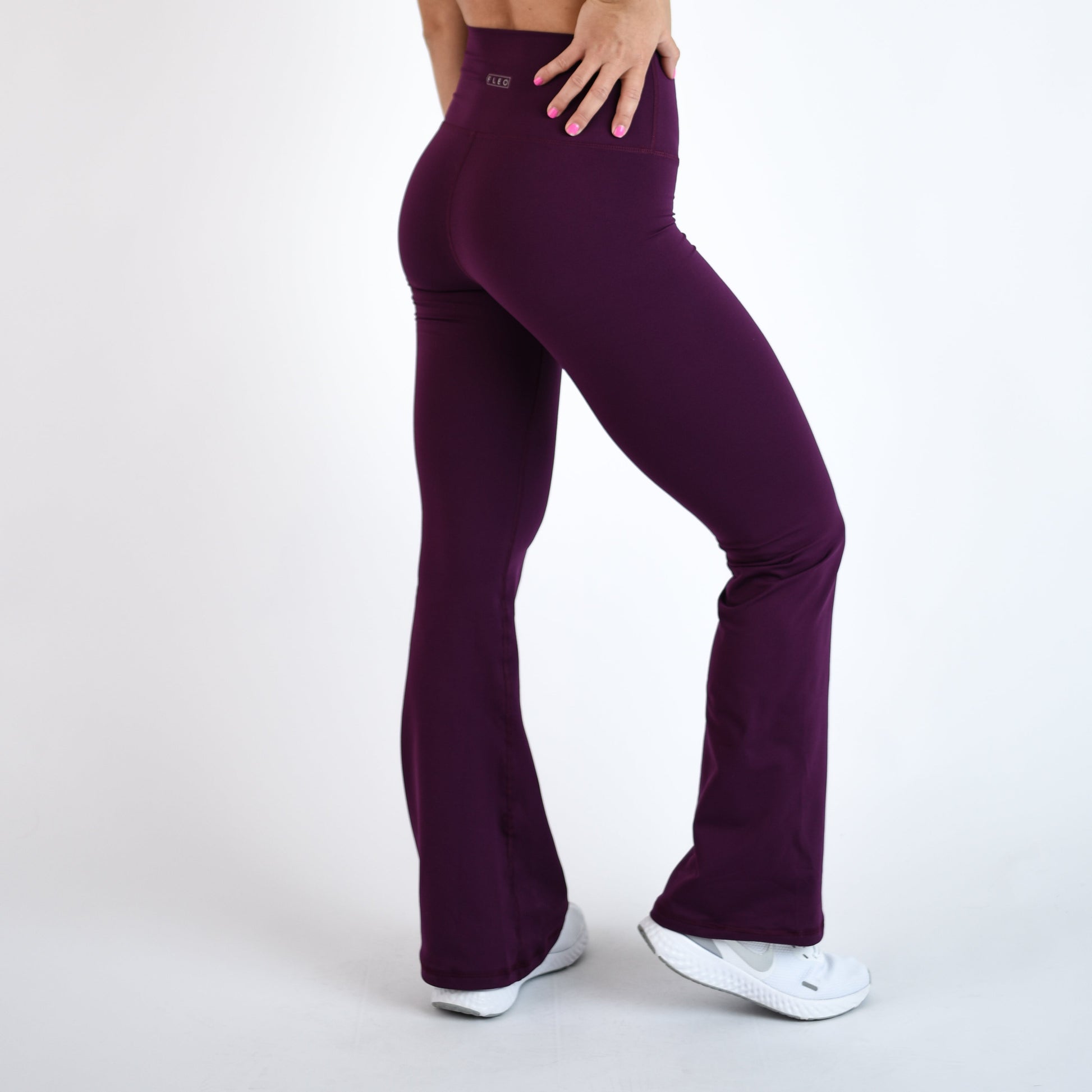FLEO - Flare Legging - Higher Rise - Leggings - plum-flare-4