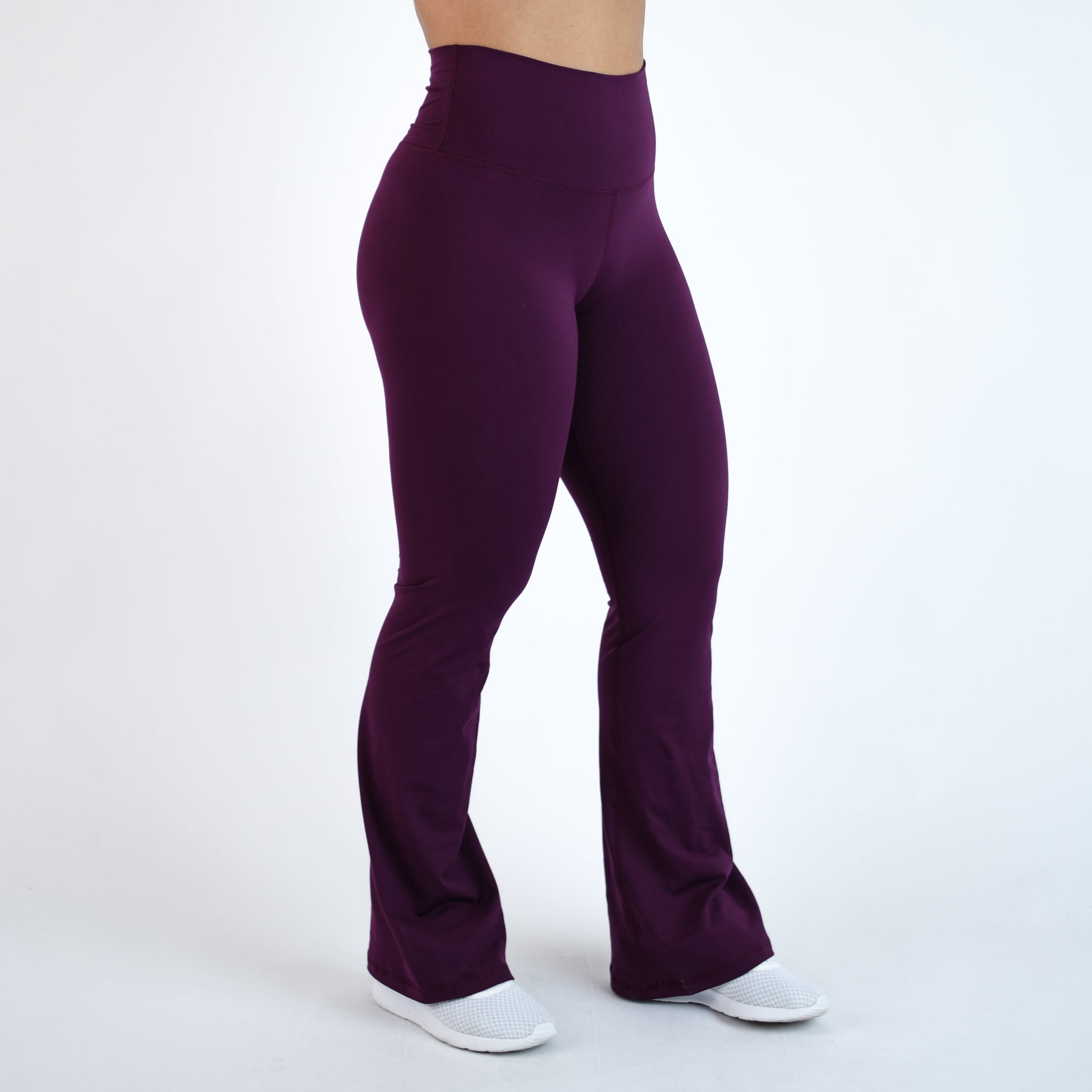FLEO - Flare Legging - Higher Rise - Leggings - plum-flare-8