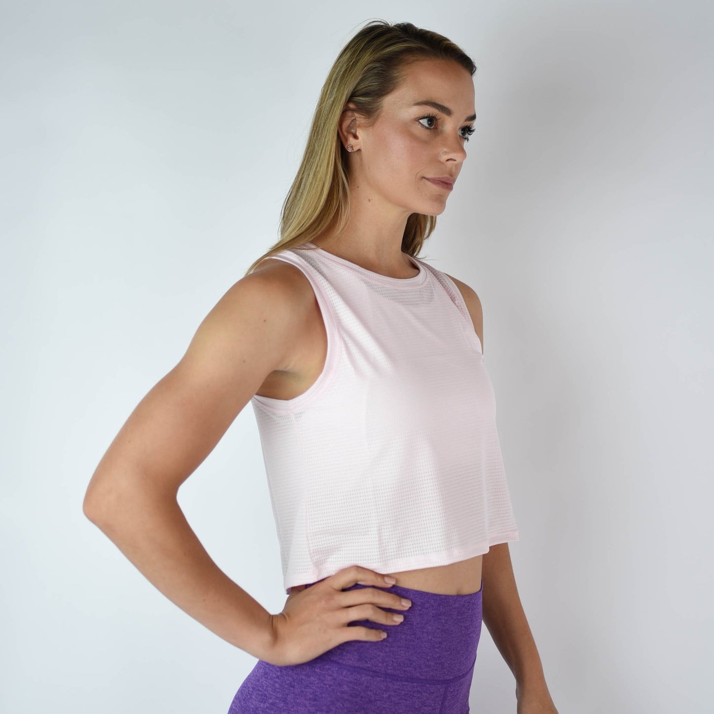 FLEO - Dylan Muscle Crop Tank - Loose Fit - Tank - prism-pink-3