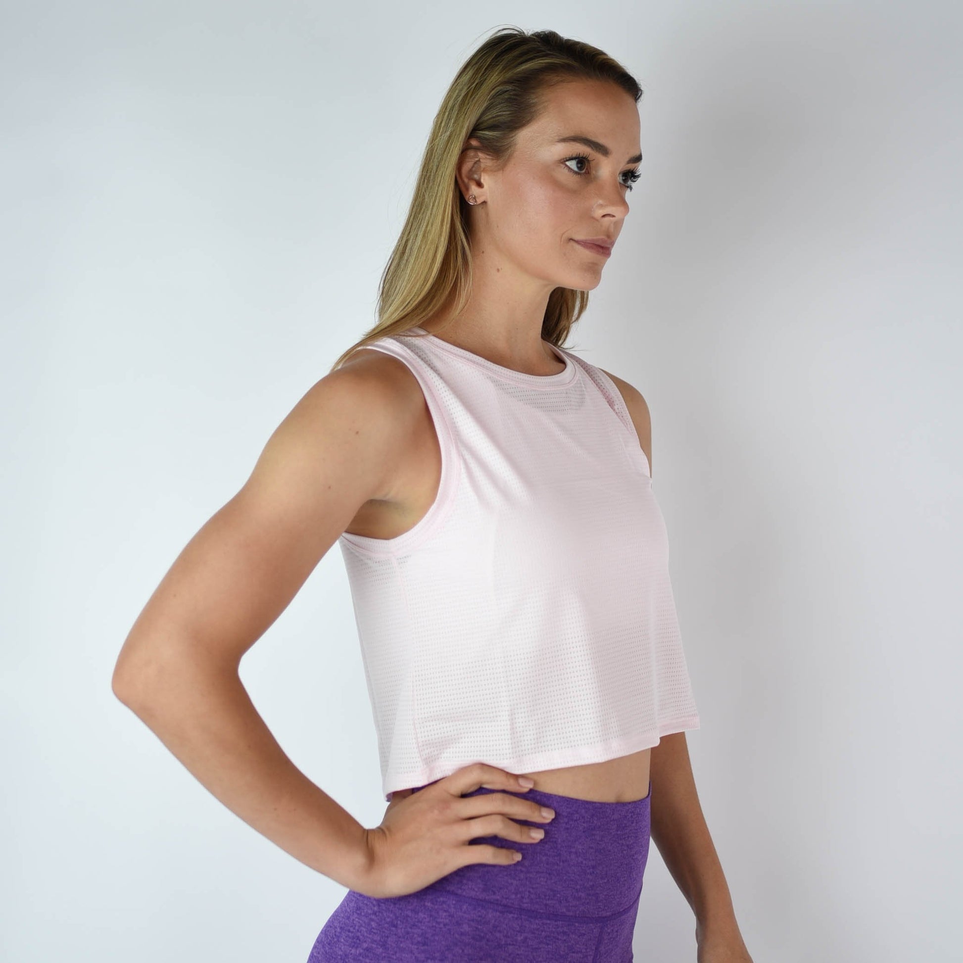 FLEO - Dylan Muscle Crop Tank - Loose Fit - Tank - prism-pink-3