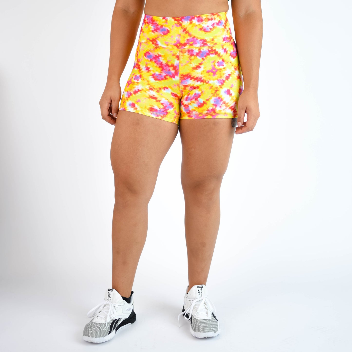 FLEO - True High Short 4" - Higher Rise - Shorts - rainbow-sizzle-1