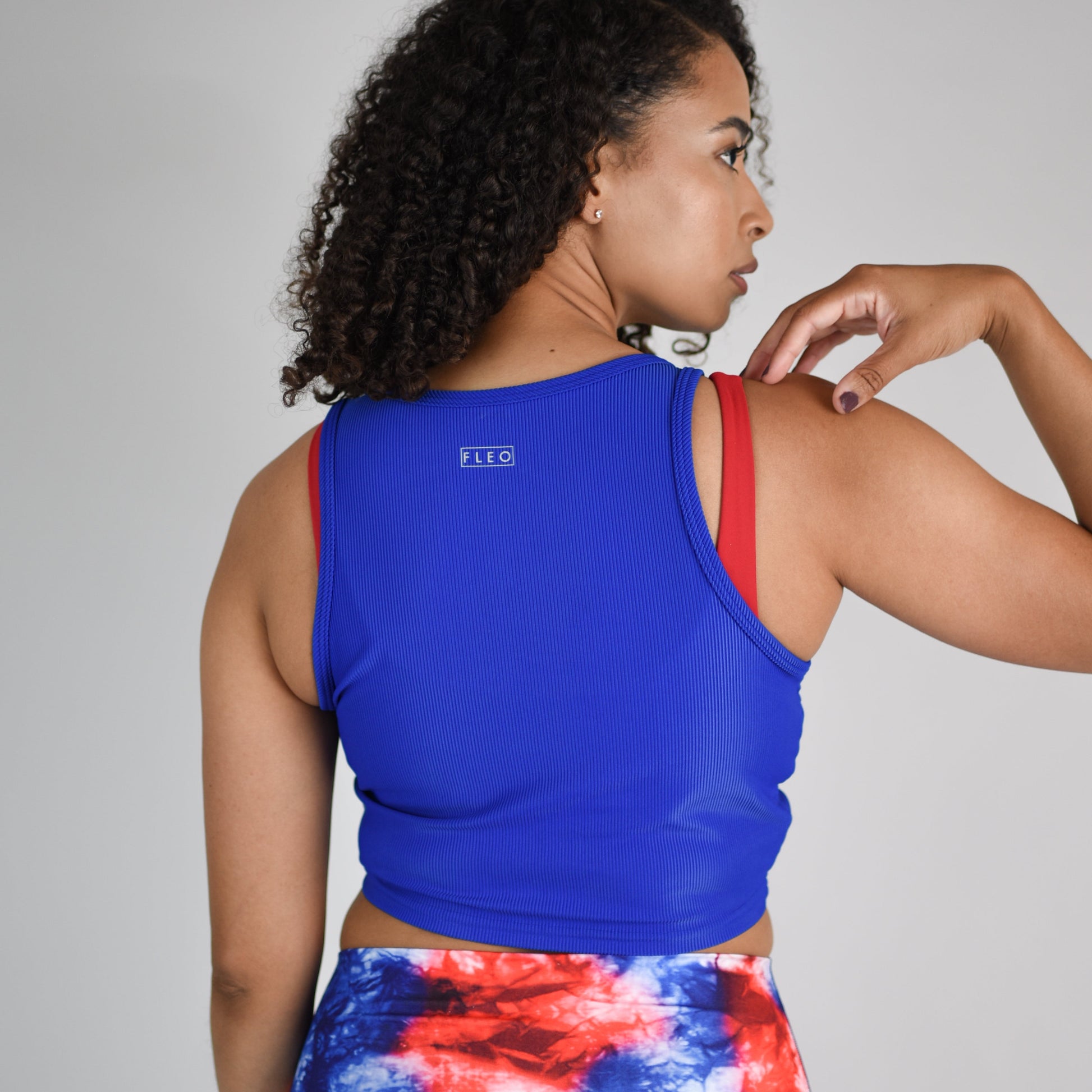 FLEO - Tempo Crop Tank - Fitted - Tank - royal-3_569a1fd2-5502-4409-b8a1-a6252622ad28