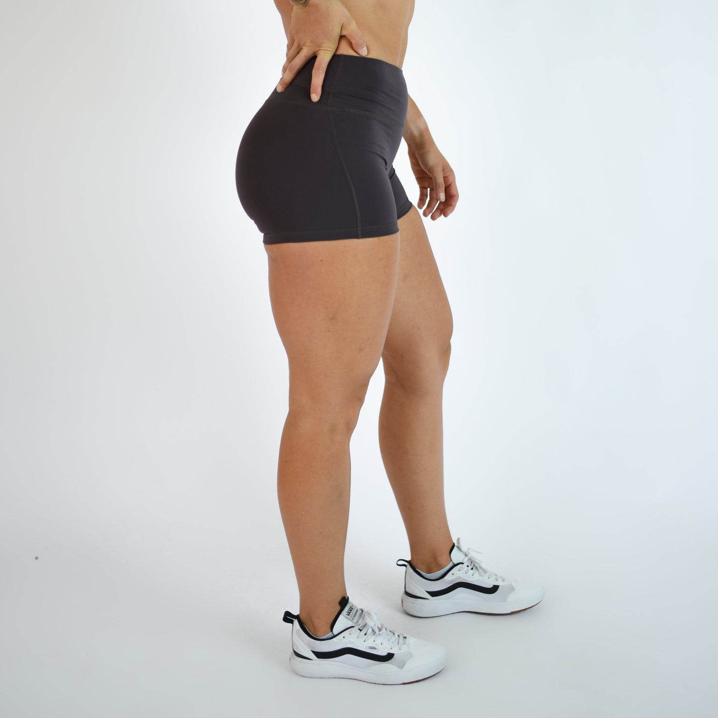 FLEO - Ascend Short 3.25" - No Front Seam - Higher Rise - Shorts - shale-3_a7a2da7f-fe92-4b57-8ca0-73a2e4562e30