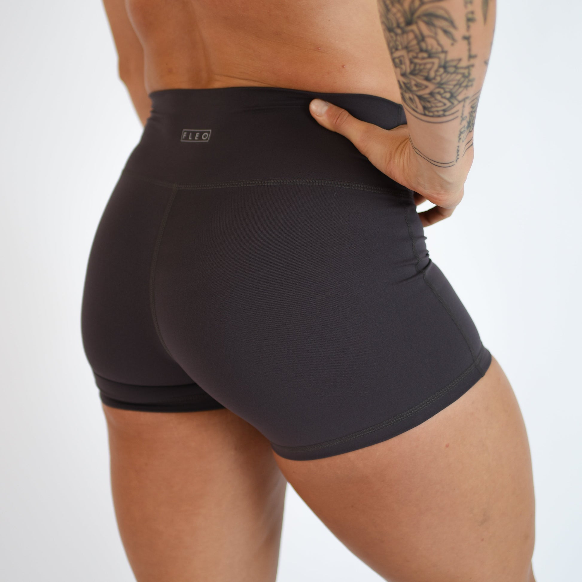 FLEO - Ascend Short 3.25" - No Front Seam - Higher Rise - Shorts - shale-5_f7c310a1-cb30-4181-acdd-c9e738aec0e1