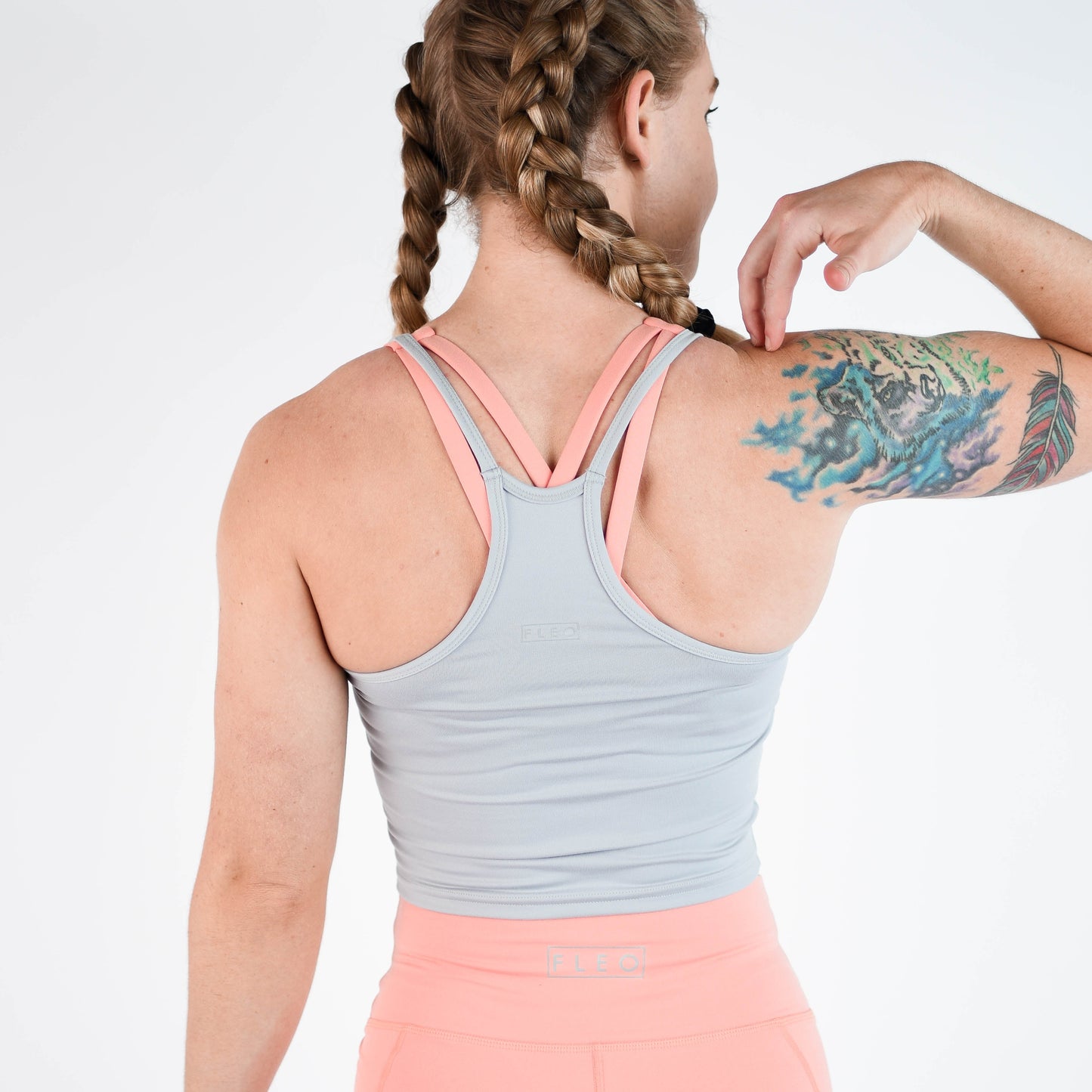 FLEO - Switch Up Crop Tank - Fitted - Tank - silver-4