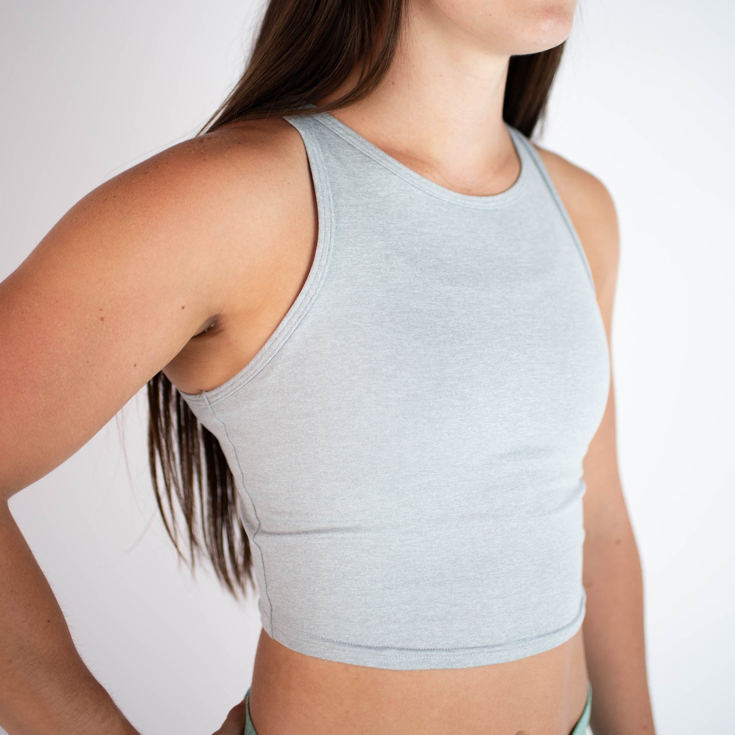 FLEO - Tempo Crop Tank - Fitted - Tank - sleet-4_6b78e5d1-897b-4f78-8242-5c5cb1114cab