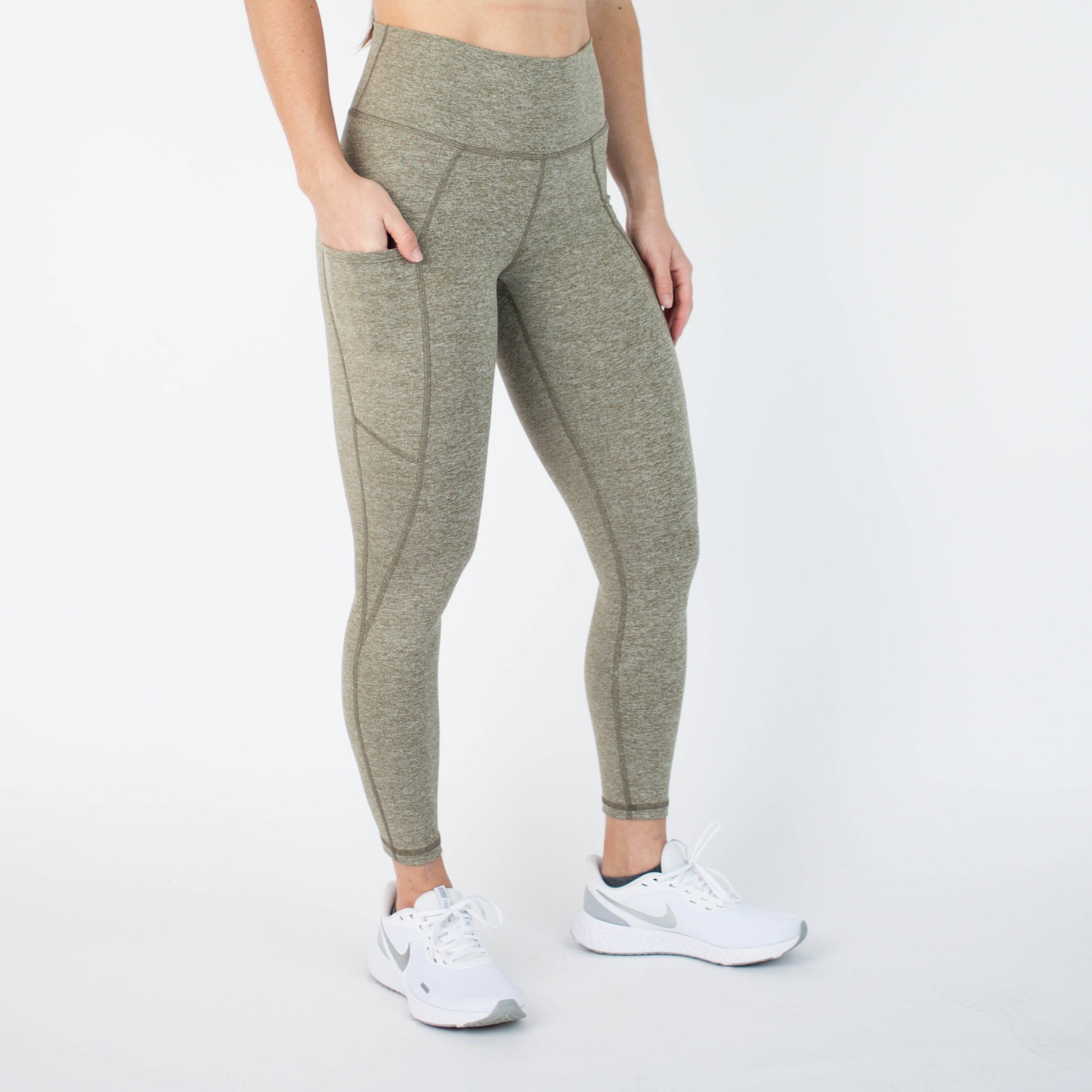 FLEO - Reverie Pocket Leggings 25" - High Rise - Leggings - stone-gray-2_610ab0d3-86e1-4cf8-ab46-9fb4c7d234d6