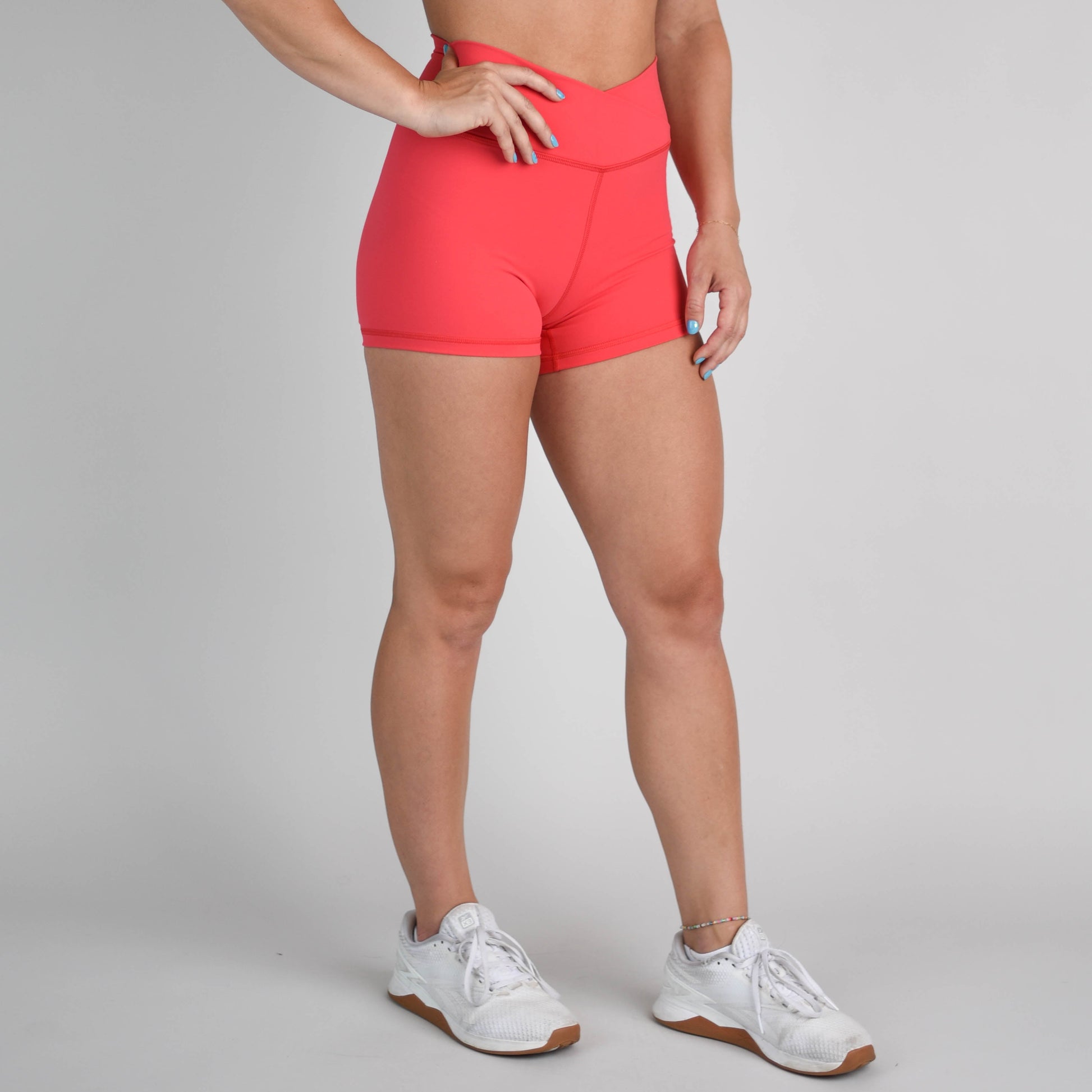 FLEO - V Waistband Short 3.5" - High Rise - Shorts - teaberry-2_938d0dd2-3309-4c44-9607-45589b06ee96