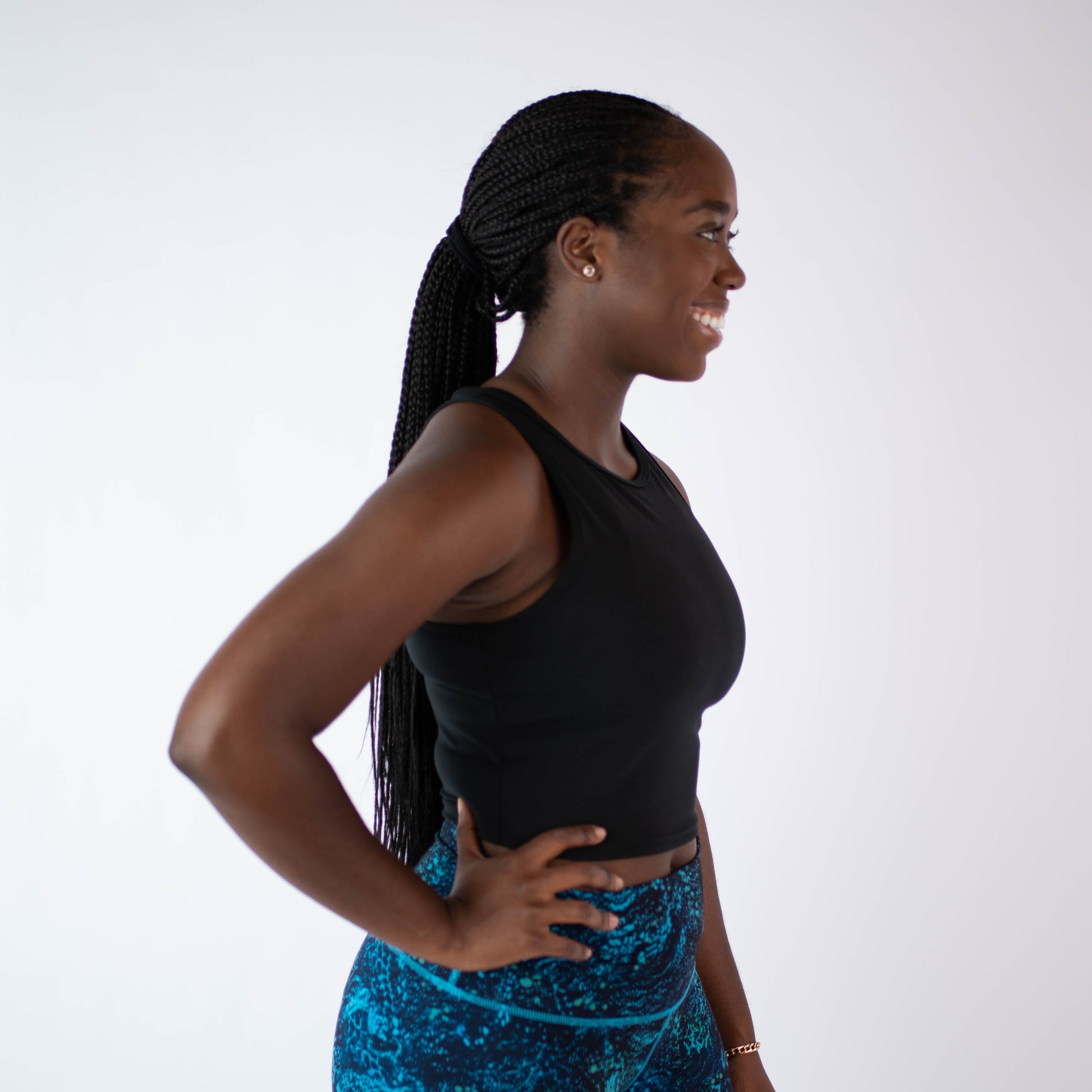 FLEO - Tempo Crop Tank - Fitted - Tank - tempo-blk-4