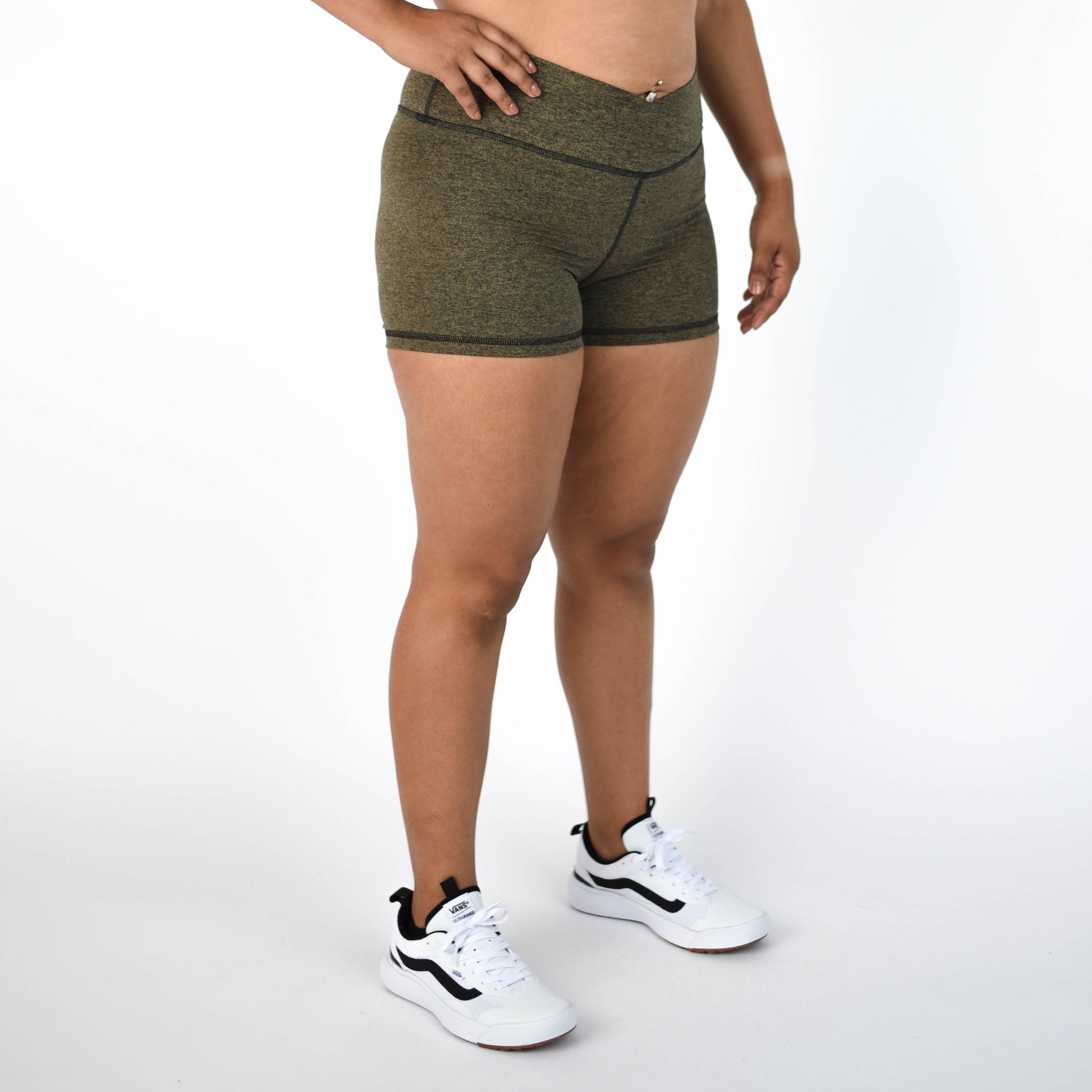 FLEO - V Waistband Short 3.5" - High Rise - Shorts - toffee-2_2bc6989e-91b0-413d-b0a2-ee07c83ad735