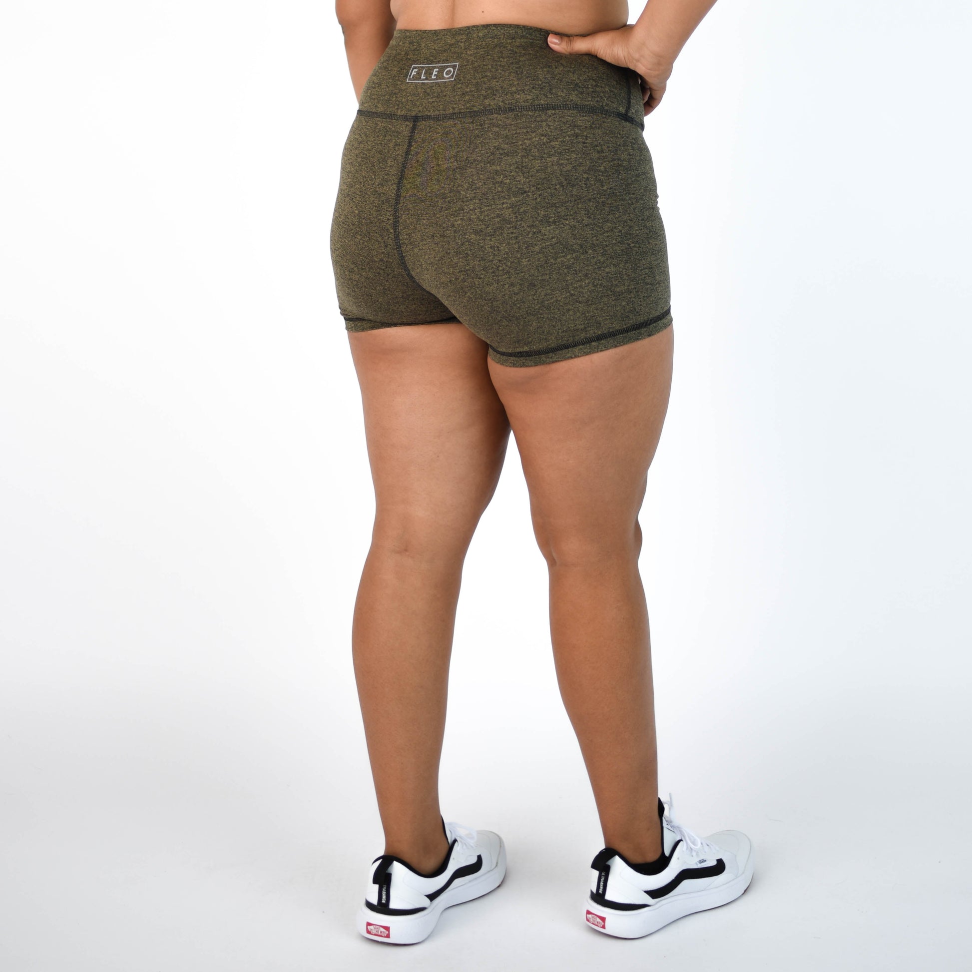 FLEO - V Waistband Short 3.5" - High Rise - Shorts - toffee-4_1311ba4f-d954-4f80-9045-3b6709ca2025