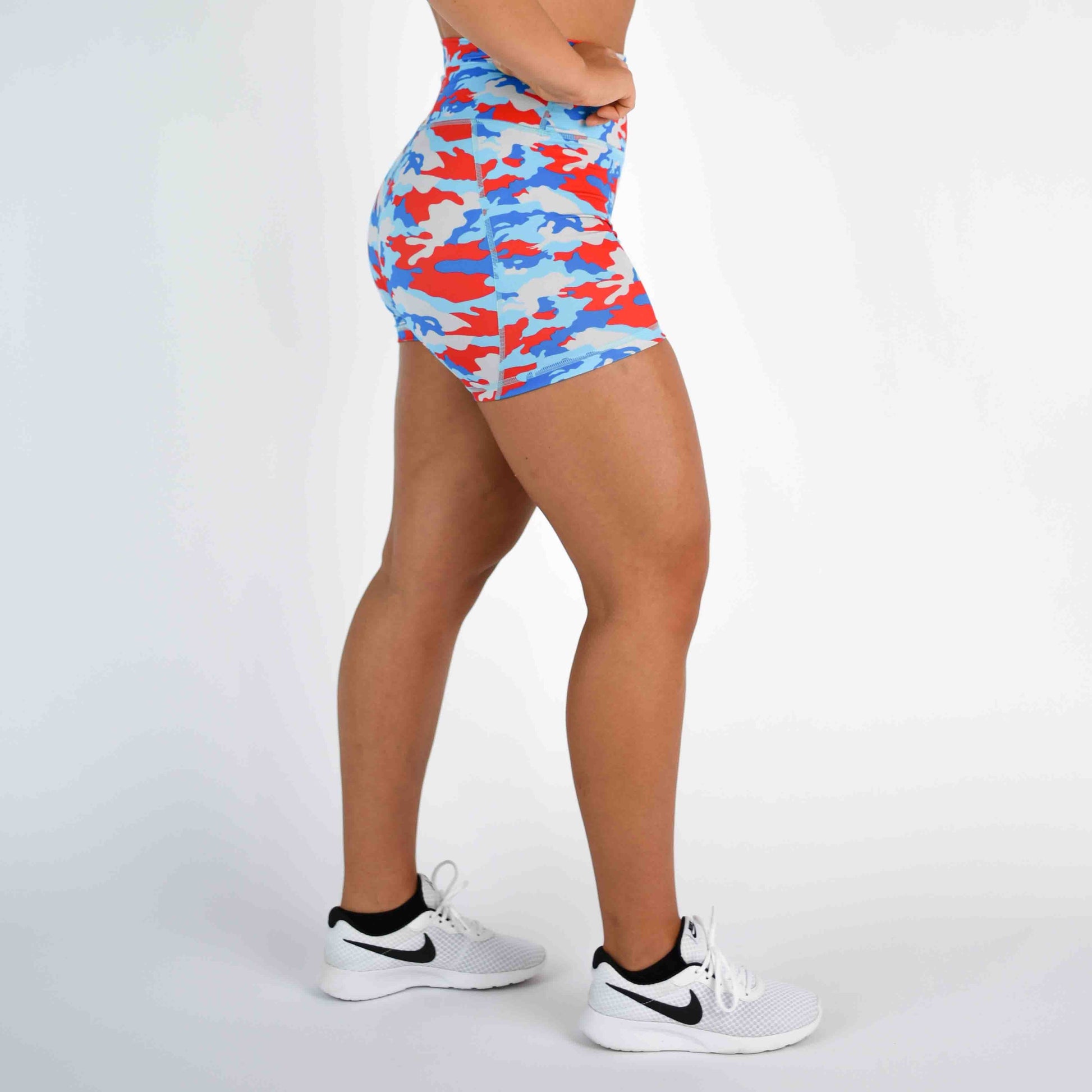 FLEO - True High Contour Short 4" - Higher Rise - Shorts - vivid-americamo-2_e9dcb98b-b137-4a4a-89ab-f025f3a955c6
