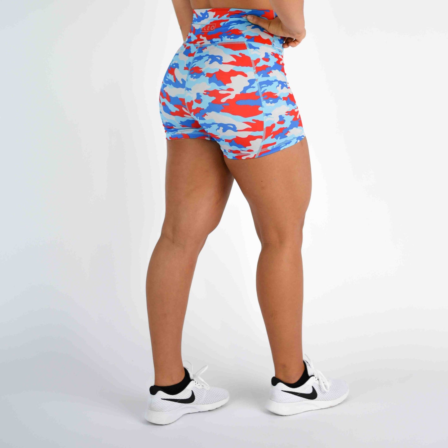 FLEO - True High Contour Short 4" - Higher Rise - Shorts - vivid-americamo-3_a2284dea-2c7a-477a-8237-95d5513d0642