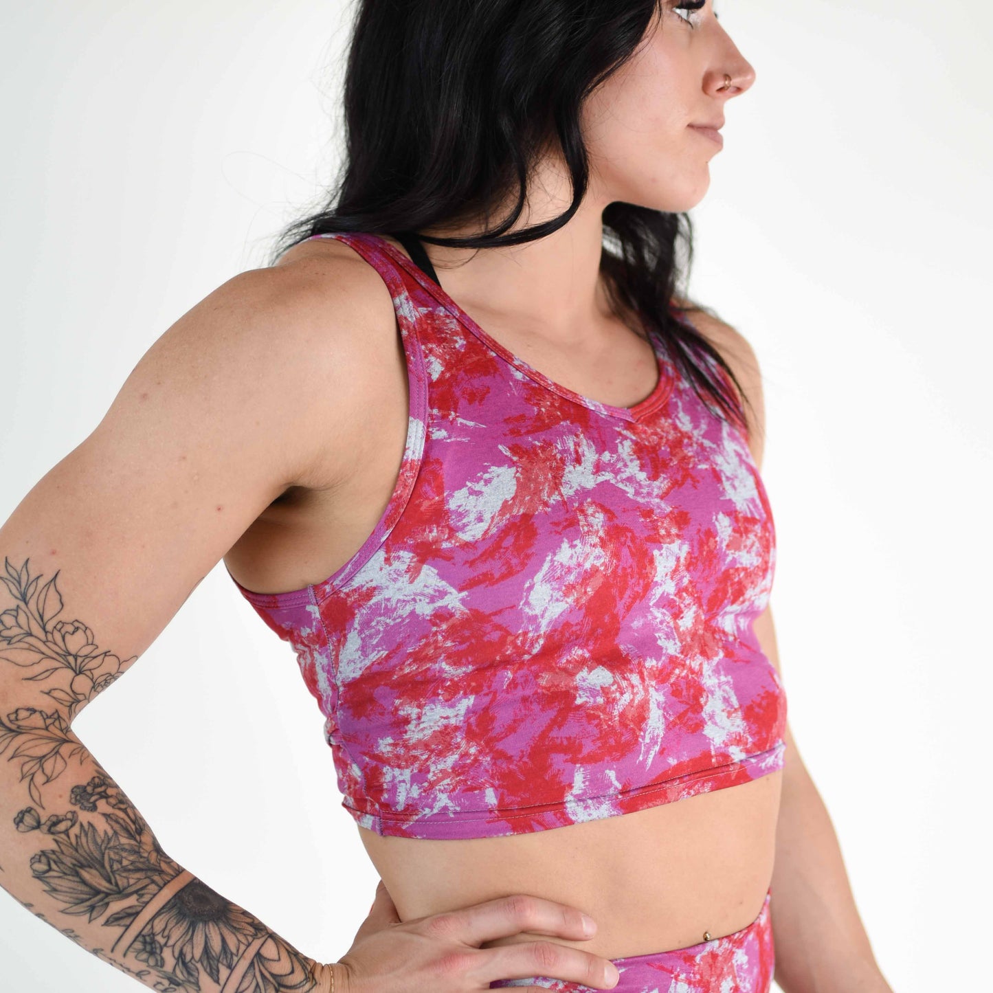 FLEO - Wrap Crop Tank - Fitted - Tank - watermelon-calin-3_9b62bfa0-82d8-4623-b9c9-9f5a31449b69
