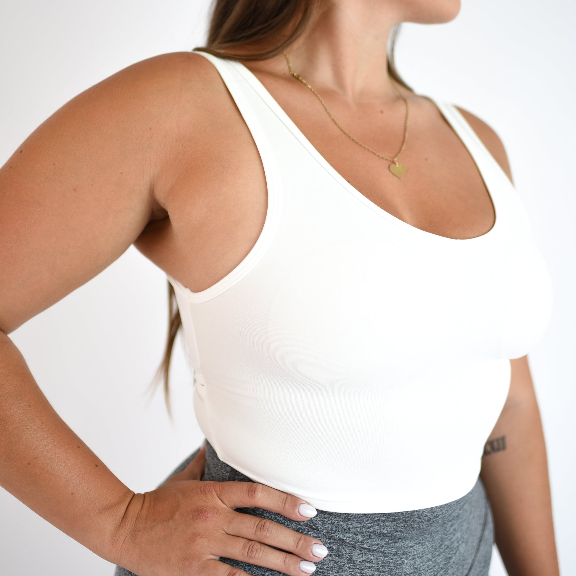 FLEO - Wrap Crop Tank - Fitted - Tank - white-4_1f731b10-e891-4023-8100-cf4afba34e32