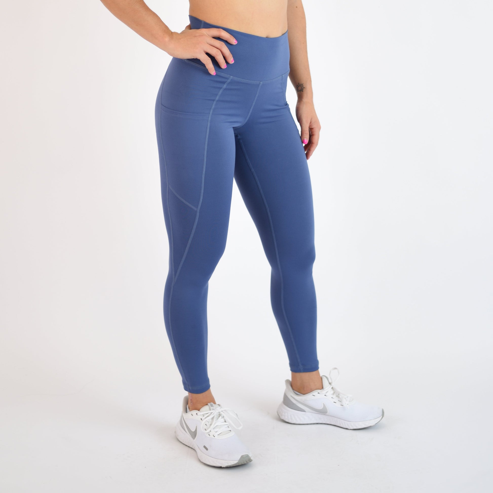 FLEO - Reverie Pocket Leggings 25" - High Rise - Leggings - GrayBlue-2_3aa29a3d-31a0-407e-a63f-8d447bc1fa31