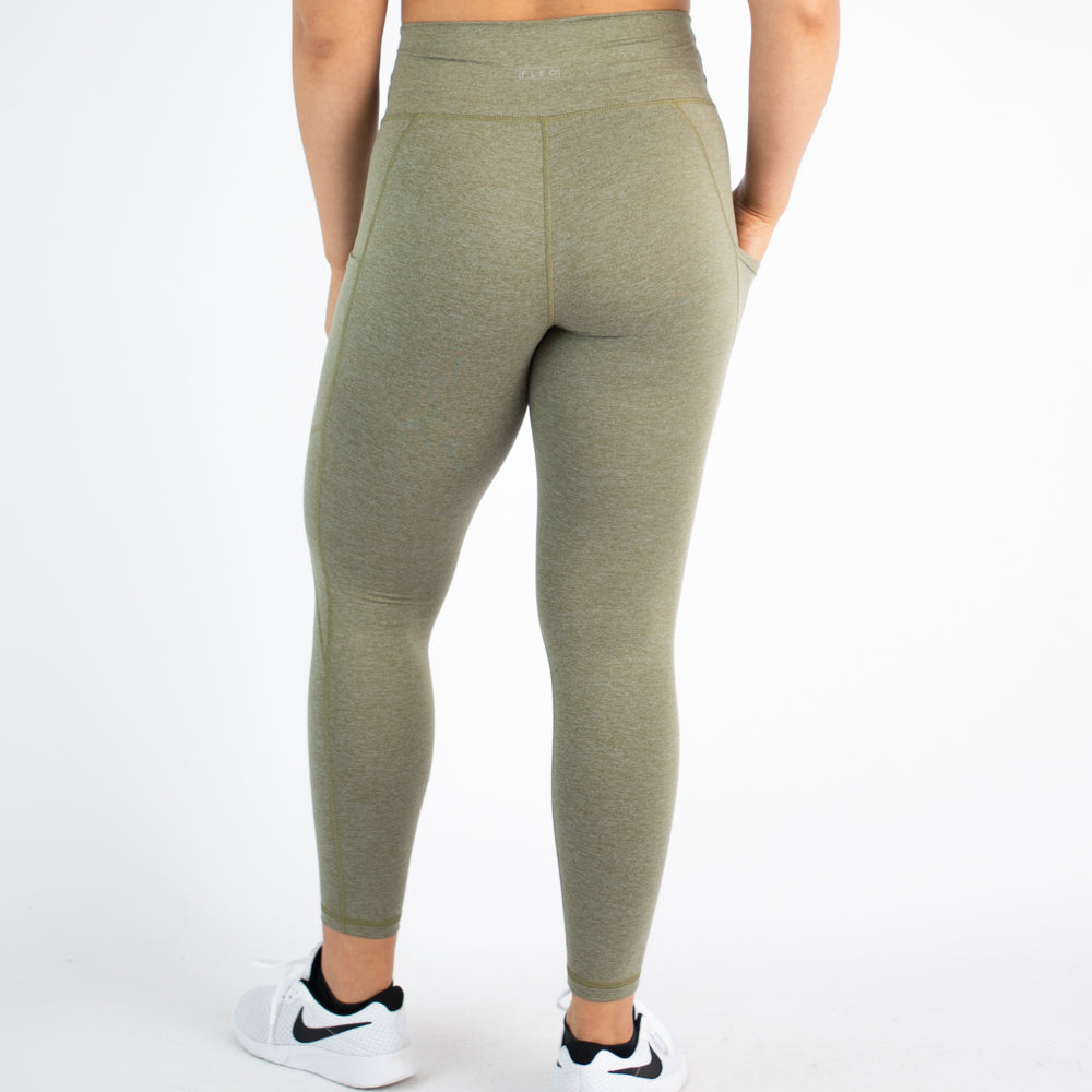 FLEO - Reverie Pocket Leggings 25" - High Rise - Leggings - LEG-REV-B-MOSHRK-18