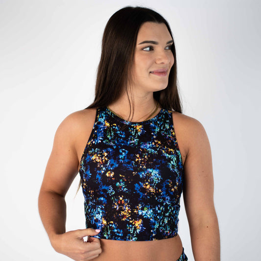 FLEO - Tempo Crop Tank - Fitted - Tank - abyss-1