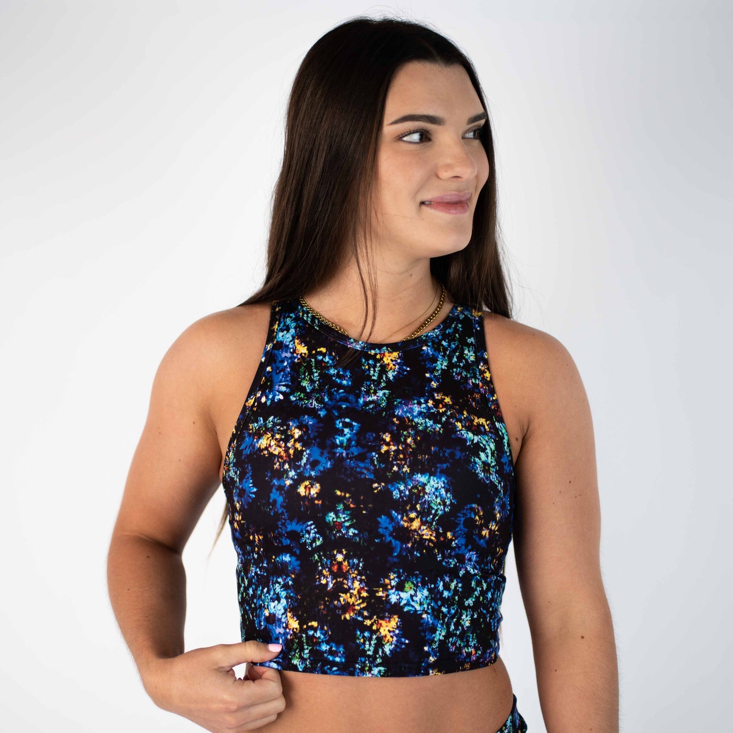 FLEO - Tempo Crop Tank - Fitted - Tank - abyss-1