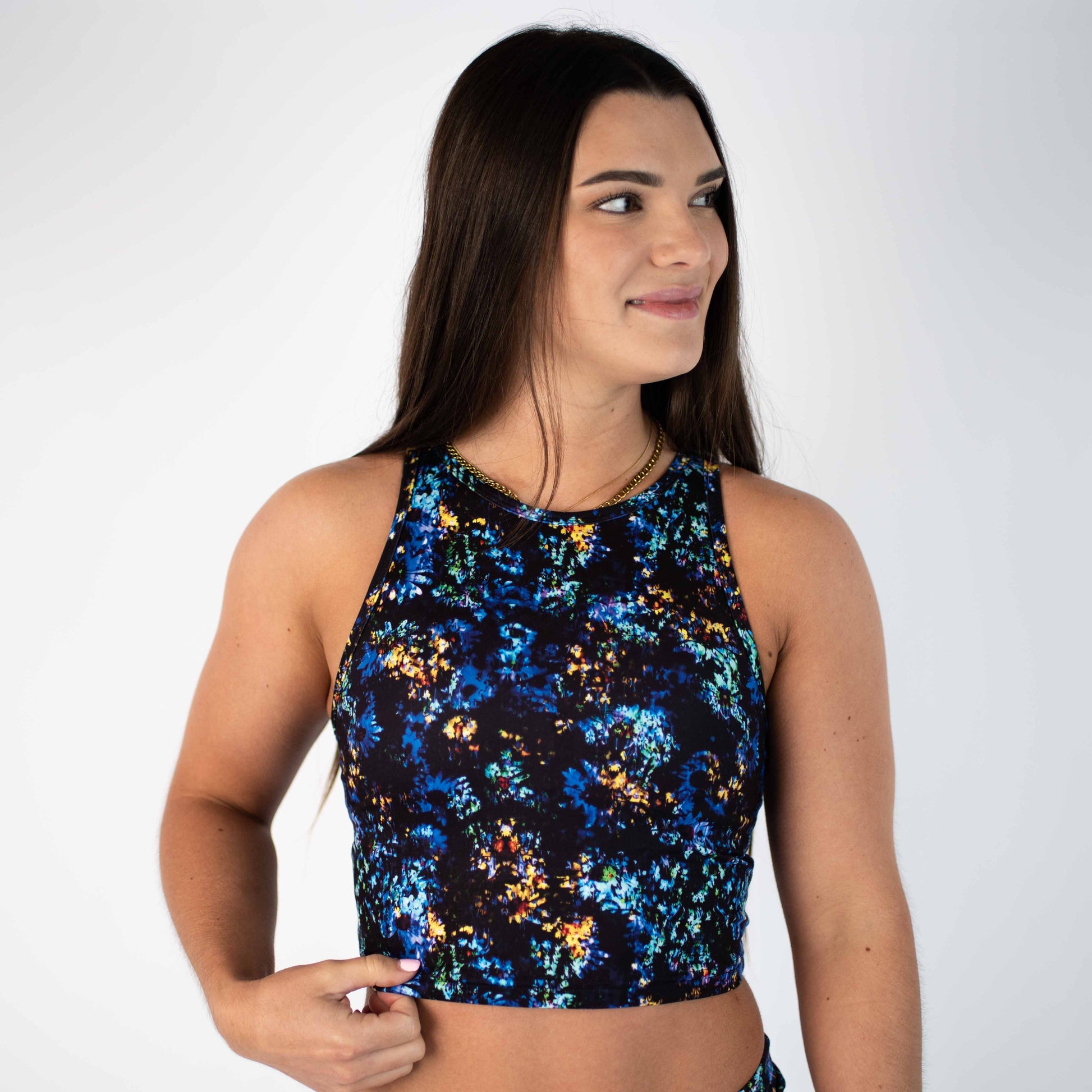 FLEO - Tempo Crop Tank - Fitted - Tank - abyss-1
