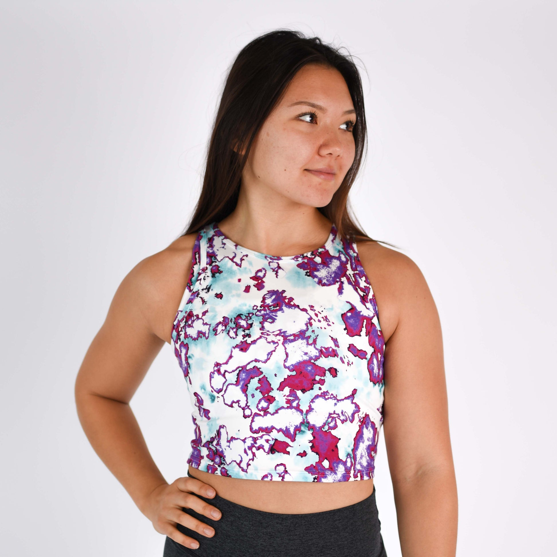 FLEO - Tempo Crop Tank - Fitted - Tank - azalea-1