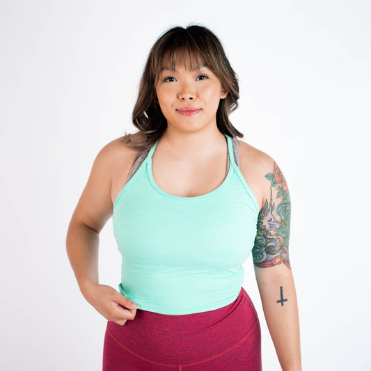 FLEO - Switch Up Crop Tank - Fitted - Tank - biscay-green-7