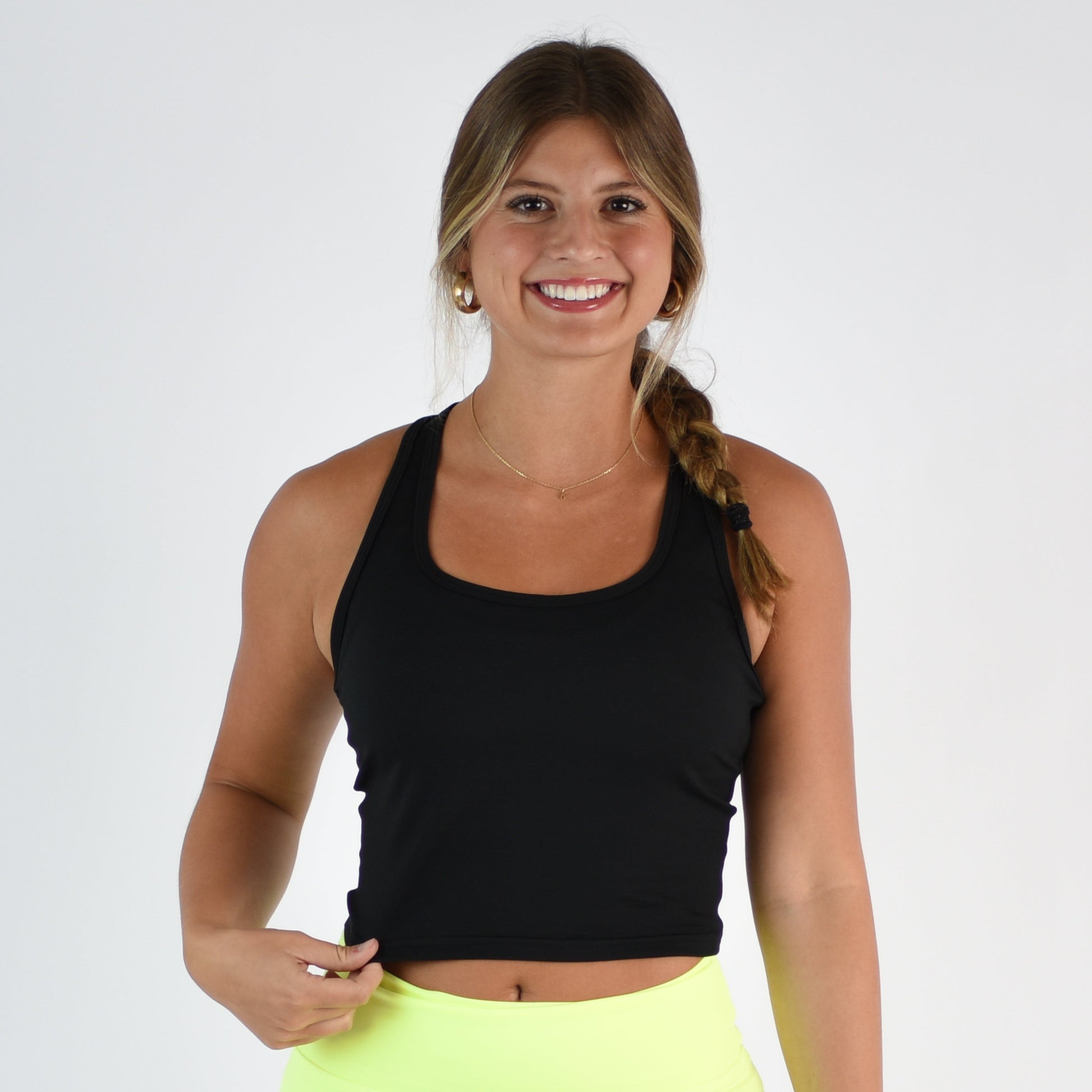 FLEO - Racerback Crop Tank - Fitted - Tank - black-1_2d15a9f5-6506-4890-8996-4c71be724bd3