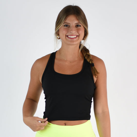 FLEO - Racerback Crop Tank - Fitted - Tank - black-1_2d15a9f5-6506-4890-8996-4c71be724bd3
